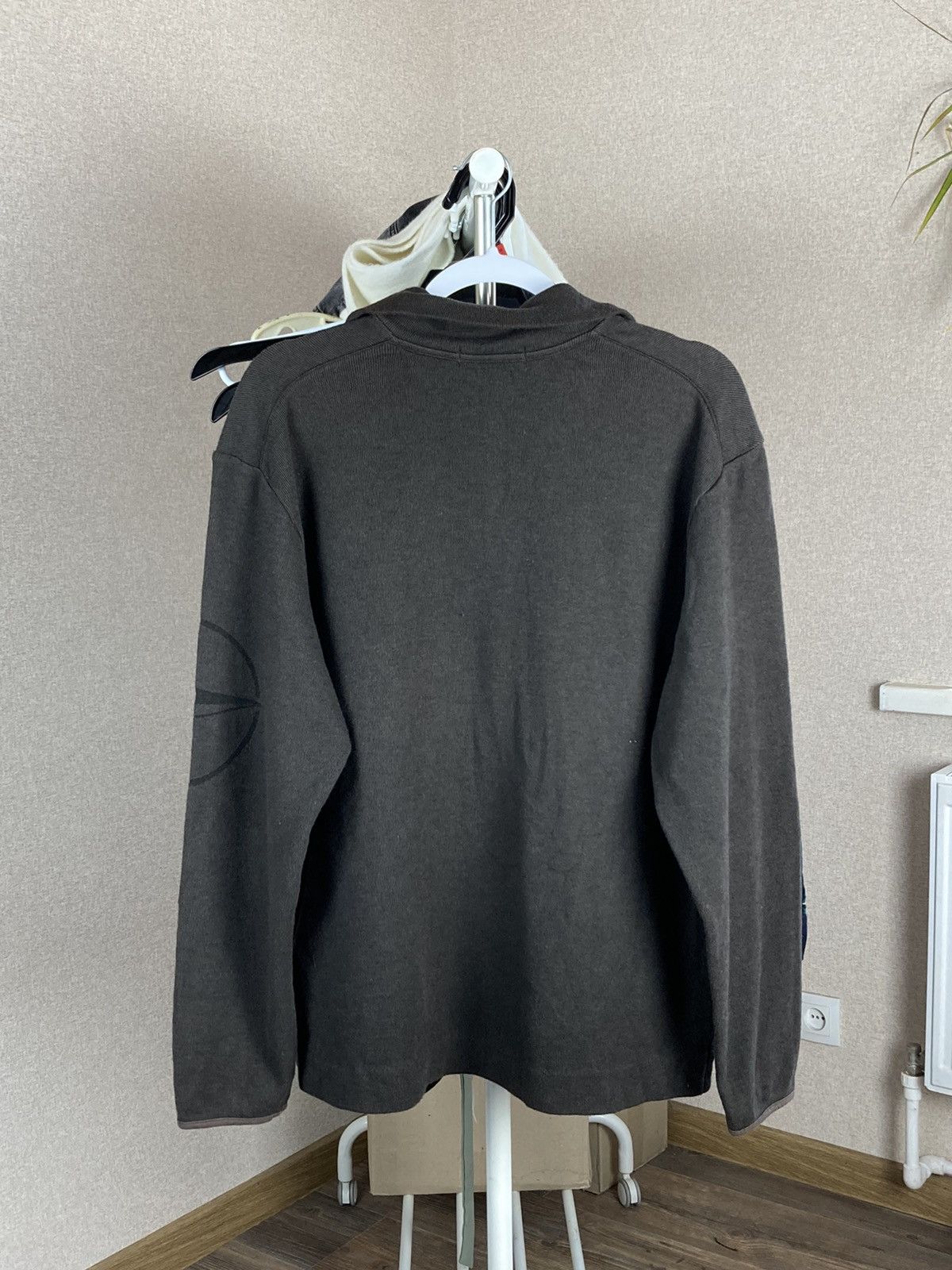 Stone Island × Vintage Vintage Stone Island big logo wool 1/4 zip brown sweater Size US M / EU 48-50 / 2 - 6 Thumbnail