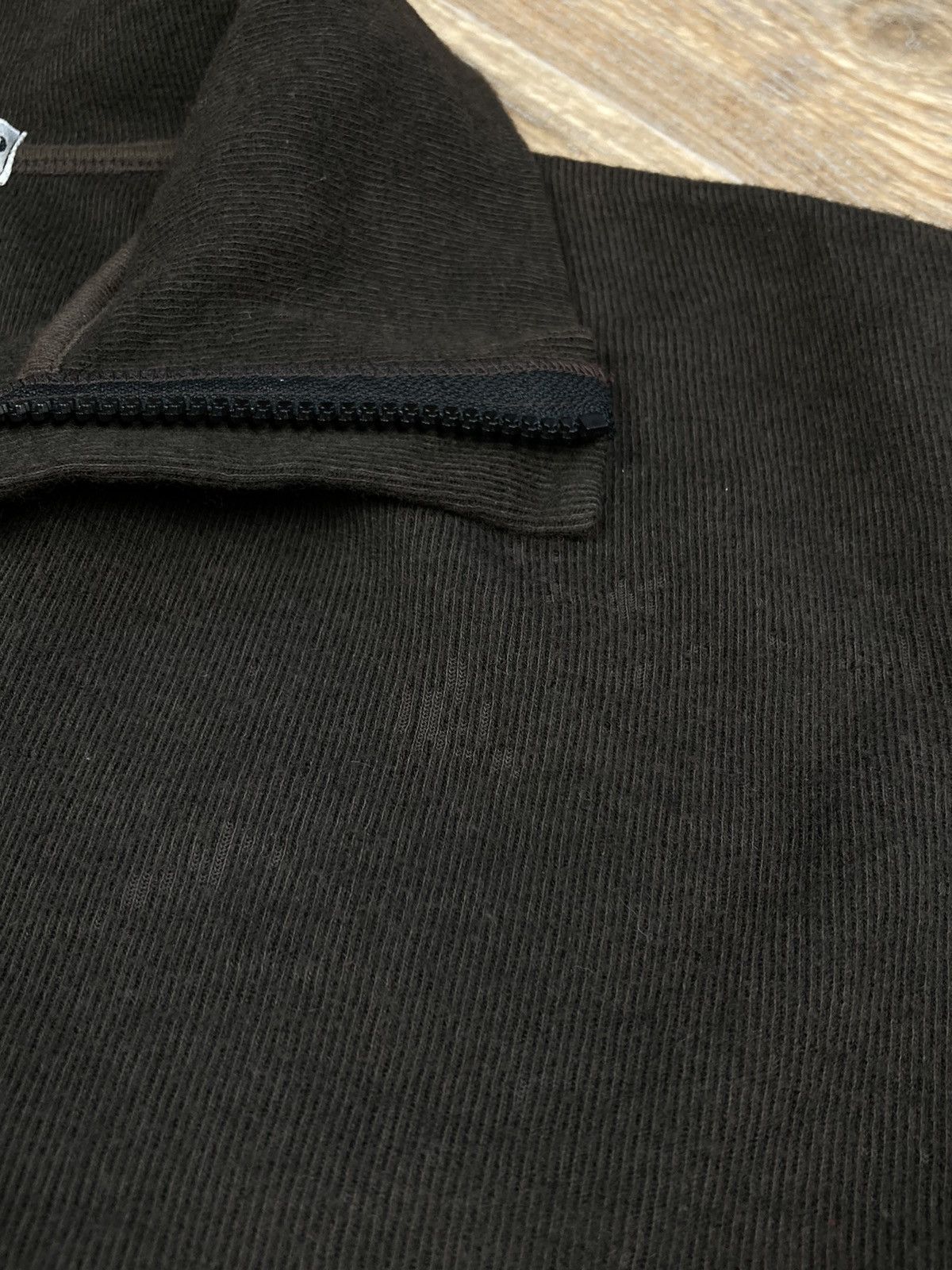 Stone Island × Vintage Vintage Stone Island big logo wool 1/4 zip brown sweater Size US M / EU 48-50 / 2 - 13 Thumbnail