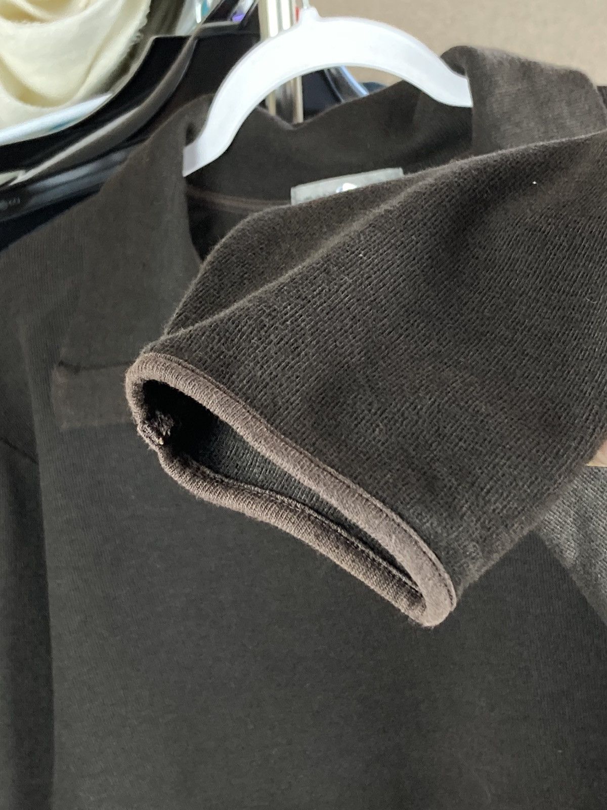 Stone Island × Vintage Vintage Stone Island big logo wool 1/4 zip brown sweater Size US M / EU 48-50 / 2 - 8 Thumbnail