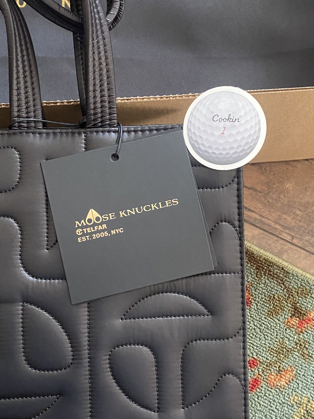 Moose Knuckles × Telfar MEDIUM QUILTED SHOPPER (BLACK) Size ONE SIZE - 13 Thumbnail