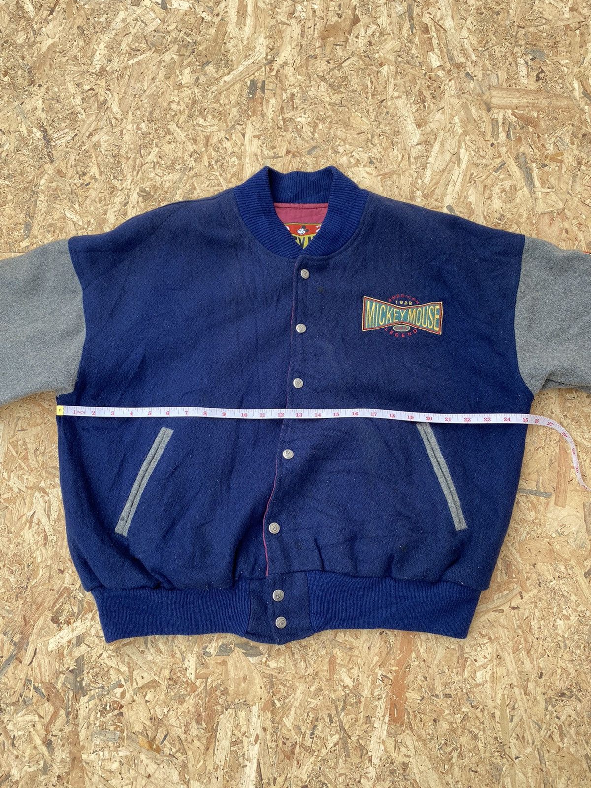 Mickey Mouse × Vintage Vintage Mickey Mouse Embroidery Varsity jacket wool jacket Size US M / EU 48-50 / 2 - 13 Thumbnail