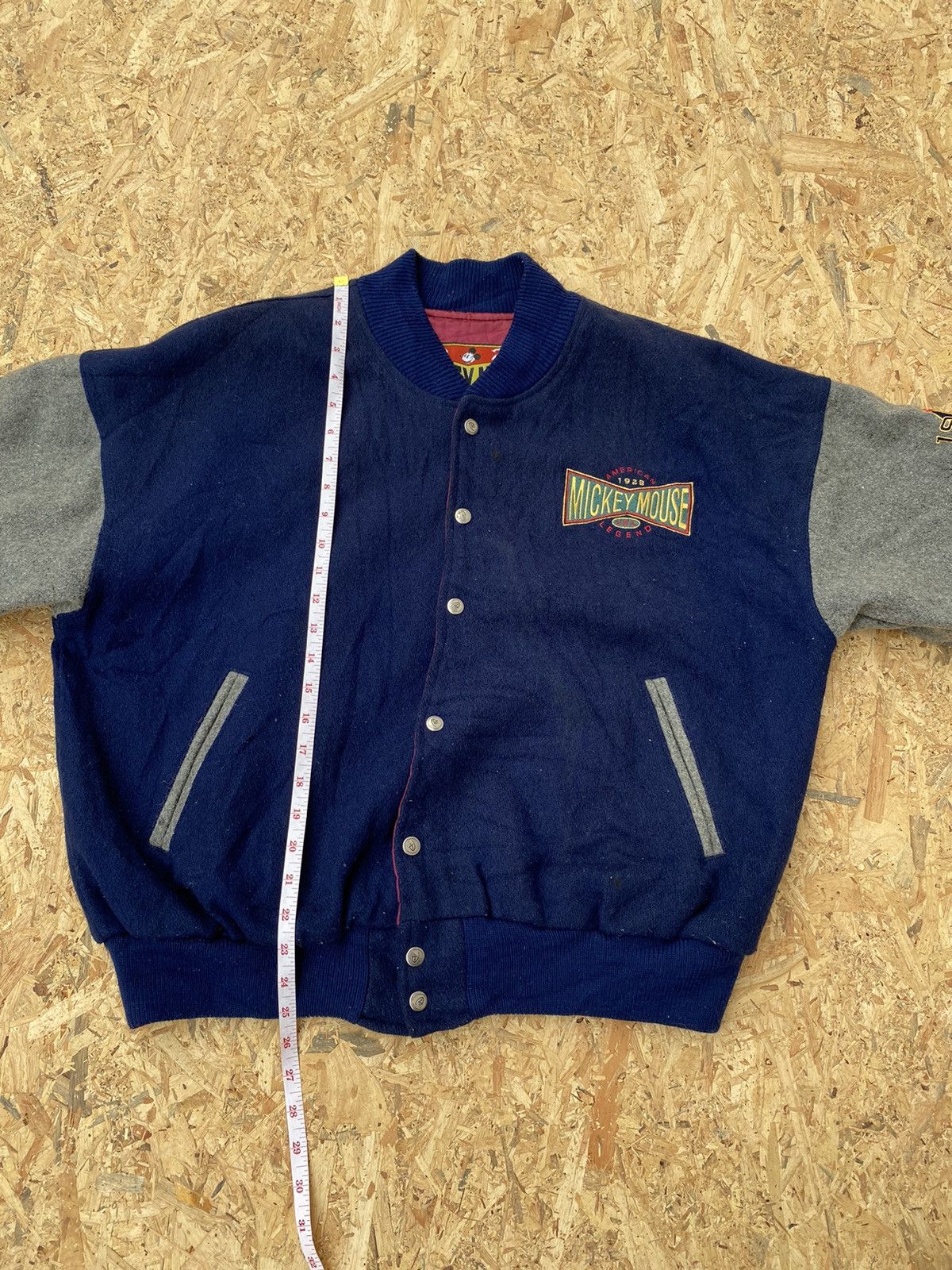Mickey Mouse × Vintage Vintage Mickey Mouse Embroidery Varsity jacket wool jacket Size US M / EU 48-50 / 2 - 14 Thumbnail
