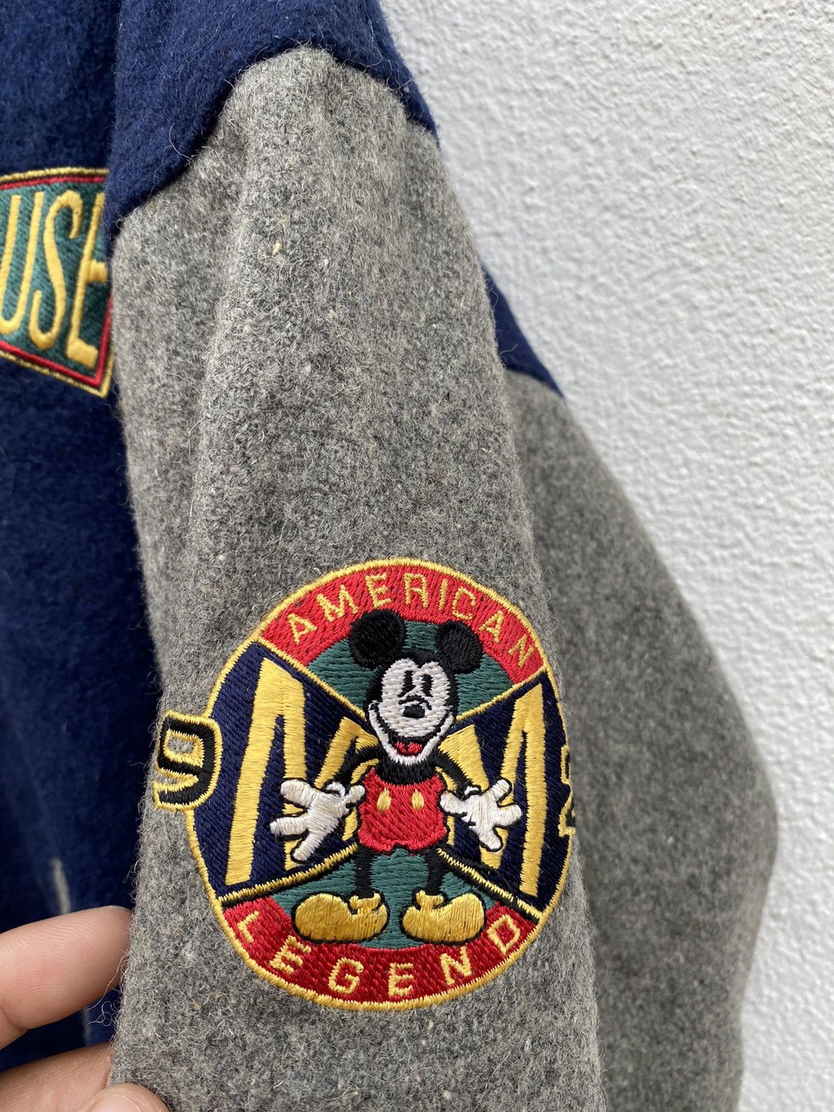 Mickey Mouse × Vintage Vintage Mickey Mouse Embroidery Varsity jacket wool jacket Size US M / EU 48-50 / 2 - 9 Thumbnail