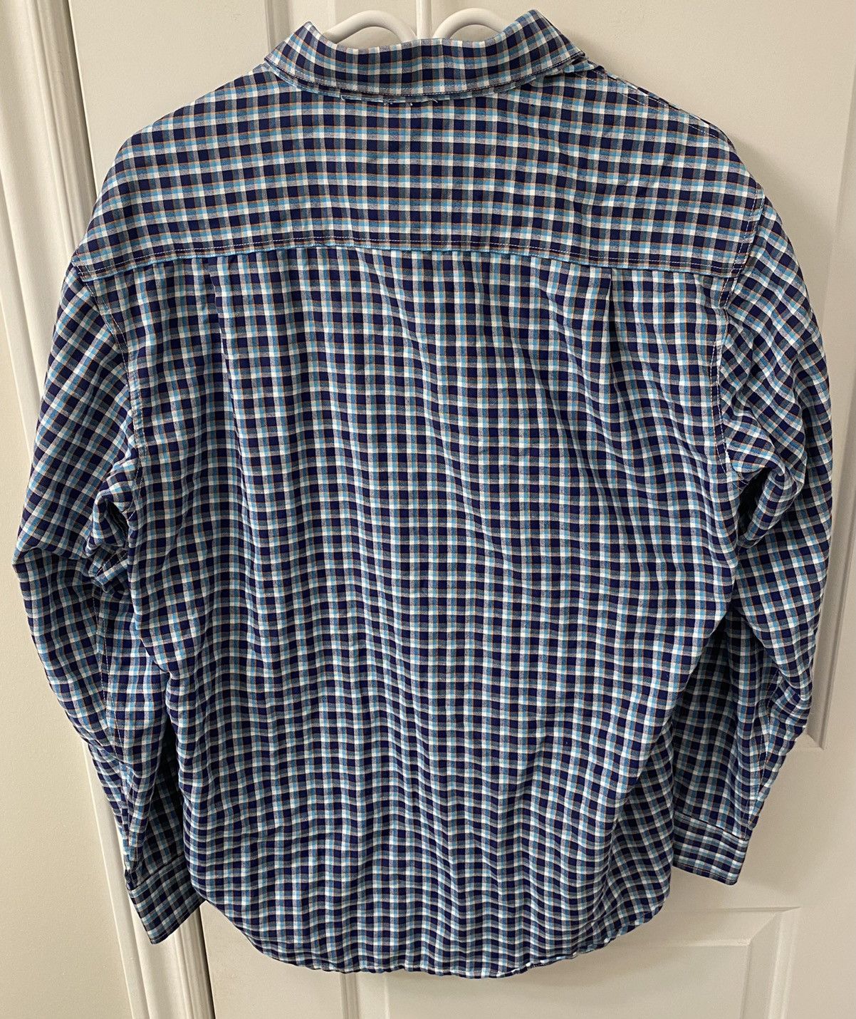 Timberland × Vintage Vintage Timberland Weathergear Blue Plaid Button Up Shirt Size US M / EU 48-50 / 2 - 4 Thumbnail
