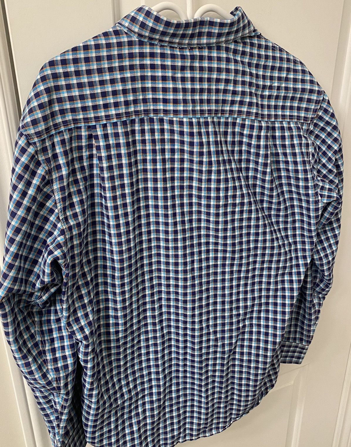 Timberland × Vintage Vintage Timberland Weathergear Blue Plaid Button Up Shirt Size US M / EU 48-50 / 2 - 5 Thumbnail