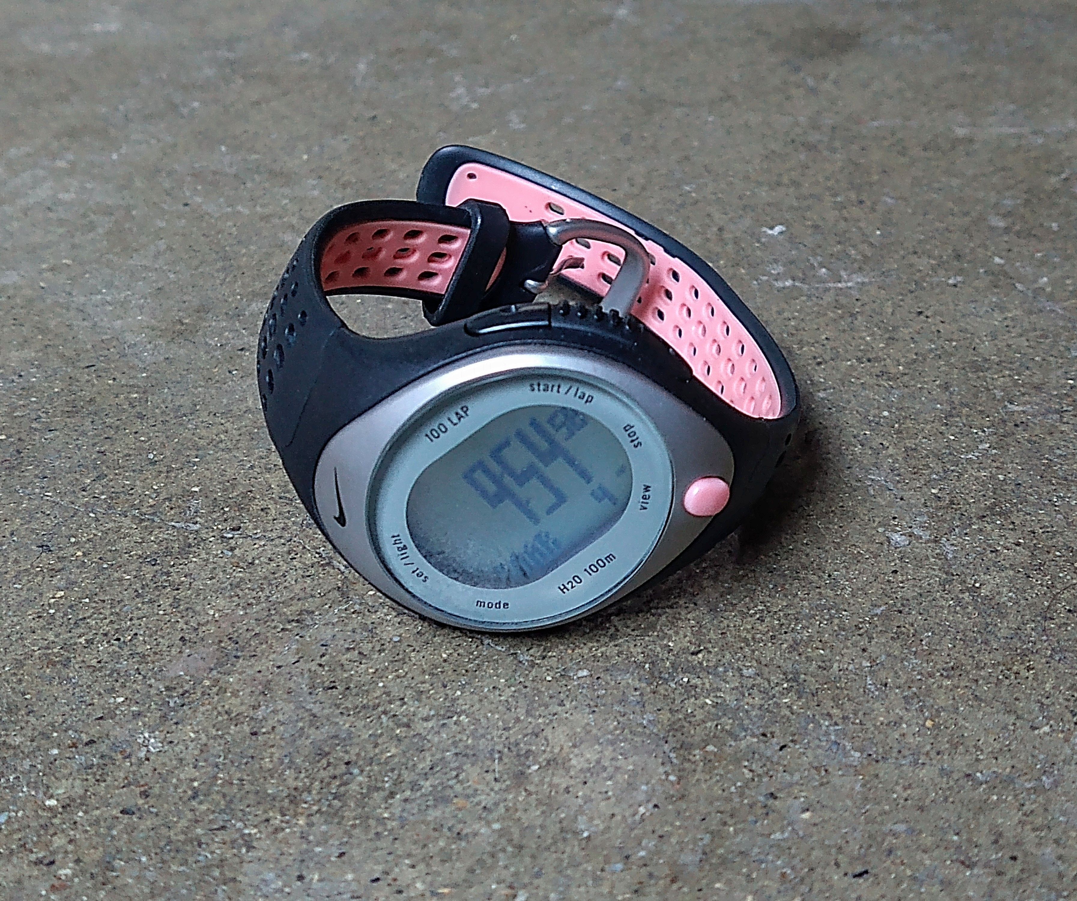 Nike Watch Black Pink Digital Sports Women's 7"
