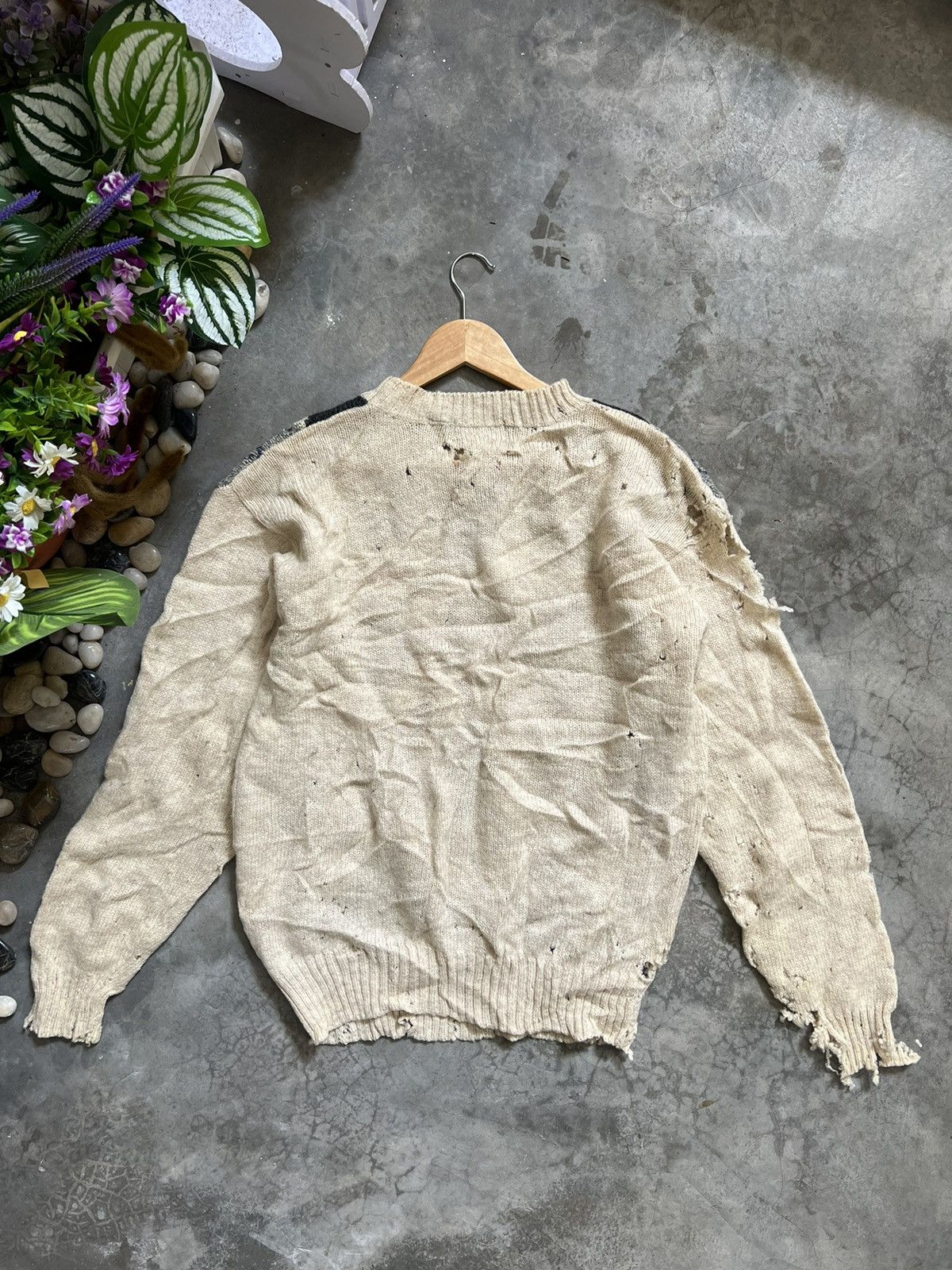 Vintage SICK 🔥 Trashed Knitwear LuckyStrike Kurt Cobain Size US L / EU 52-54 / 3 - 12 Thumbnail