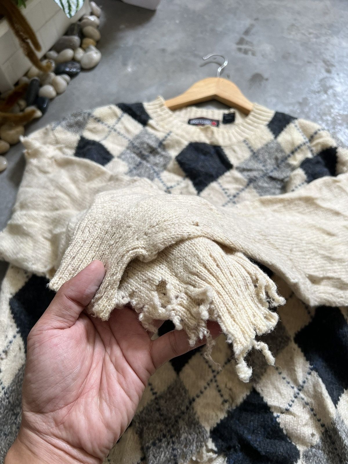 Vintage SICK 🔥 Trashed Knitwear LuckyStrike Kurt Cobain Size US L / EU 52-54 / 3 - 9 Thumbnail