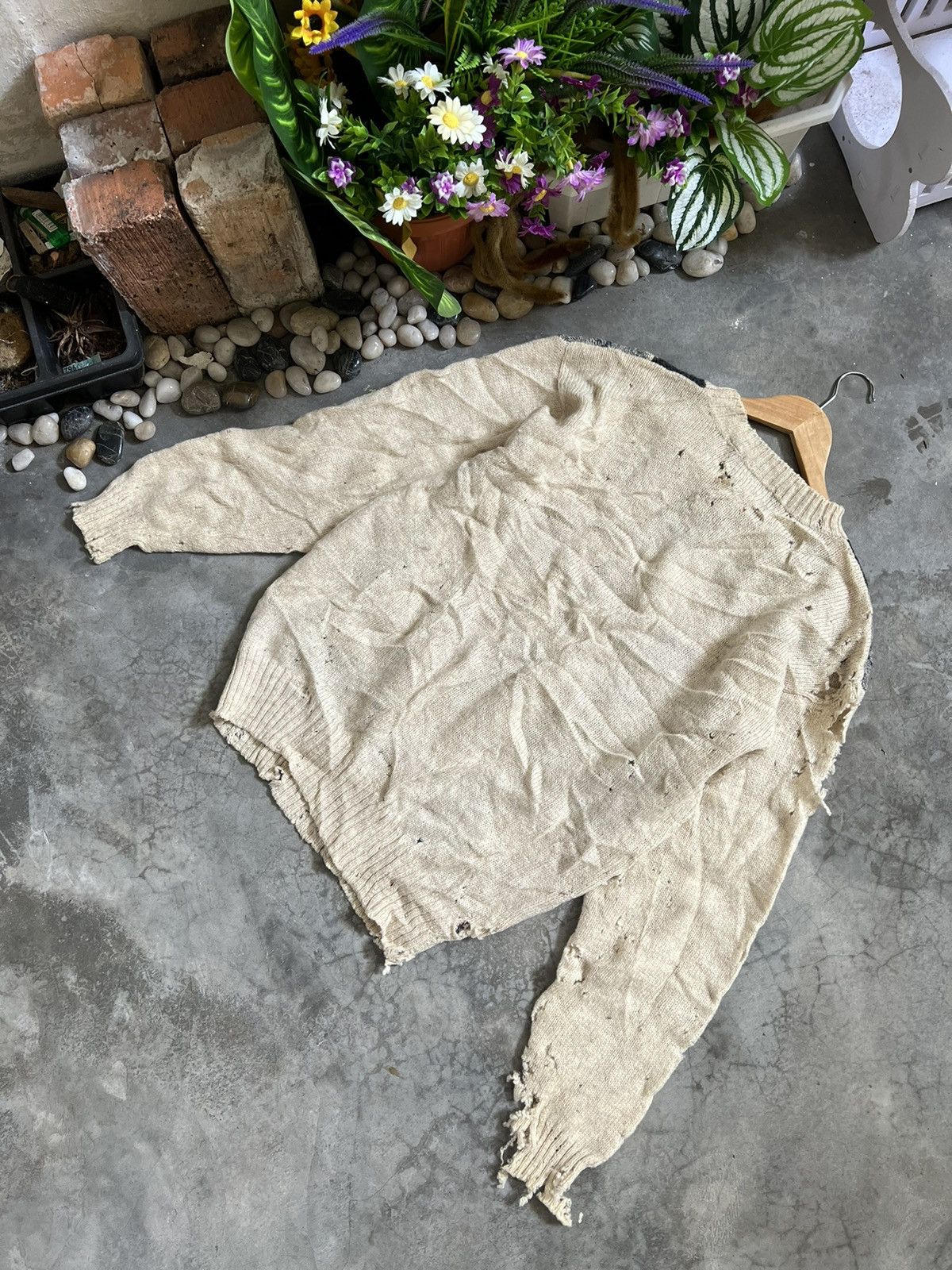 Vintage SICK 🔥 Trashed Knitwear LuckyStrike Kurt Cobain Size US L / EU 52-54 / 3 - 7 Thumbnail