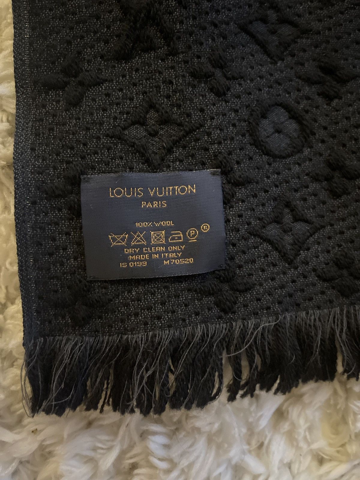 Louis Vuitton Huge Black monogram scarf Size ONE SIZE - 4 Thumbnail