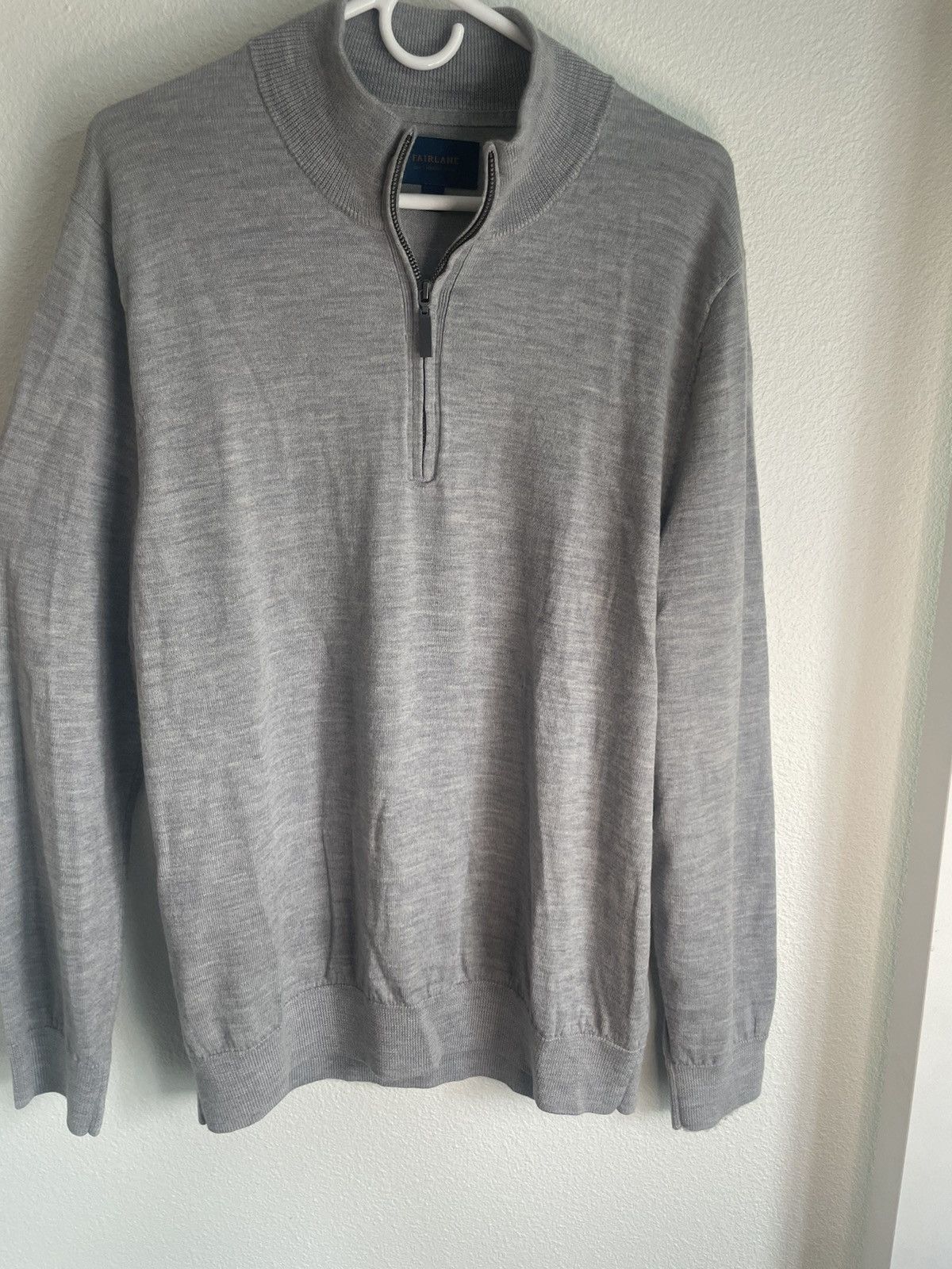 Japanese Brand × Vintage Fairlane Merino Wool Soft Slim Business Casual Zip Sweater Size US XL / EU 56 / 4 - 7 Thumbnail
