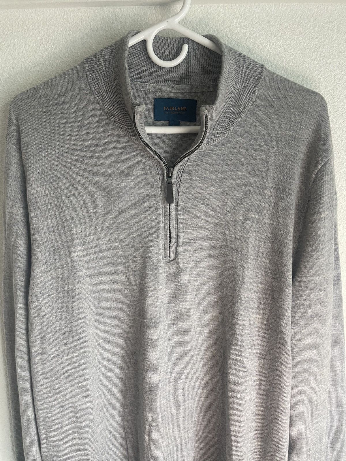 Japanese Brand × Vintage Fairlane Merino Wool Soft Slim Business Casual Zip Sweater Size US XL / EU 56 / 4 - 3 Thumbnail