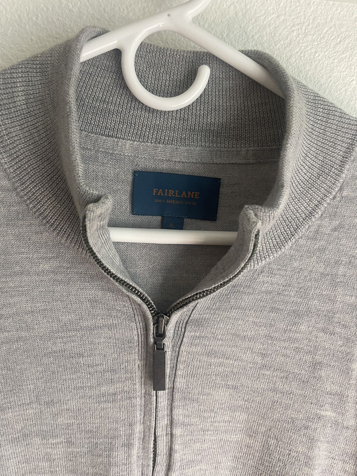 Japanese Brand × Vintage Fairlane Merino Wool Soft Slim Business Casual Zip Sweater Size US XL / EU 56 / 4 - 2 Thumbnail