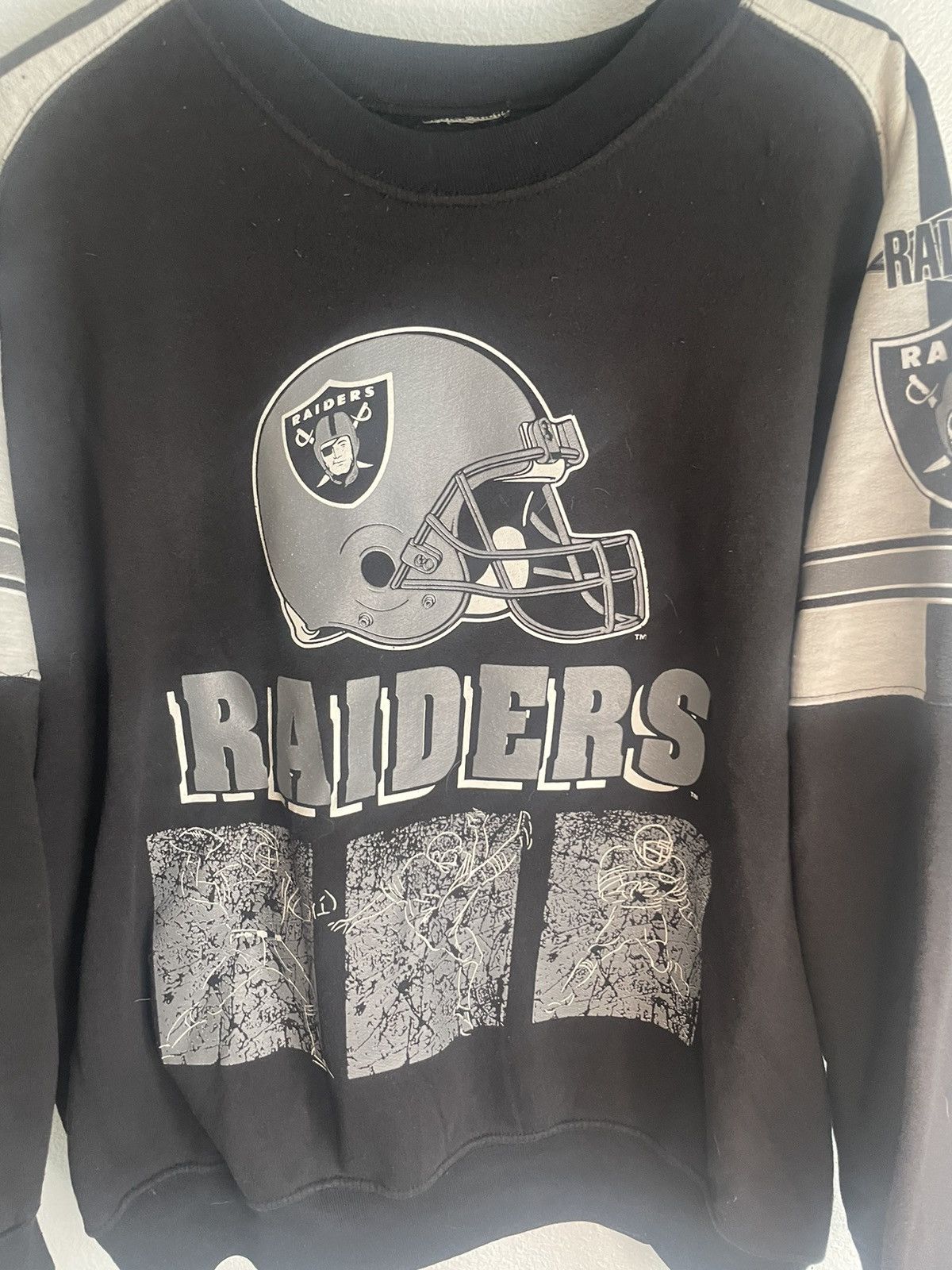 NFL × Vintage Oakland Raiders Vintage NFL 90s Crewneck Sweater Sweatshirt Size US XL / EU 56 / 4 - 8 Thumbnail