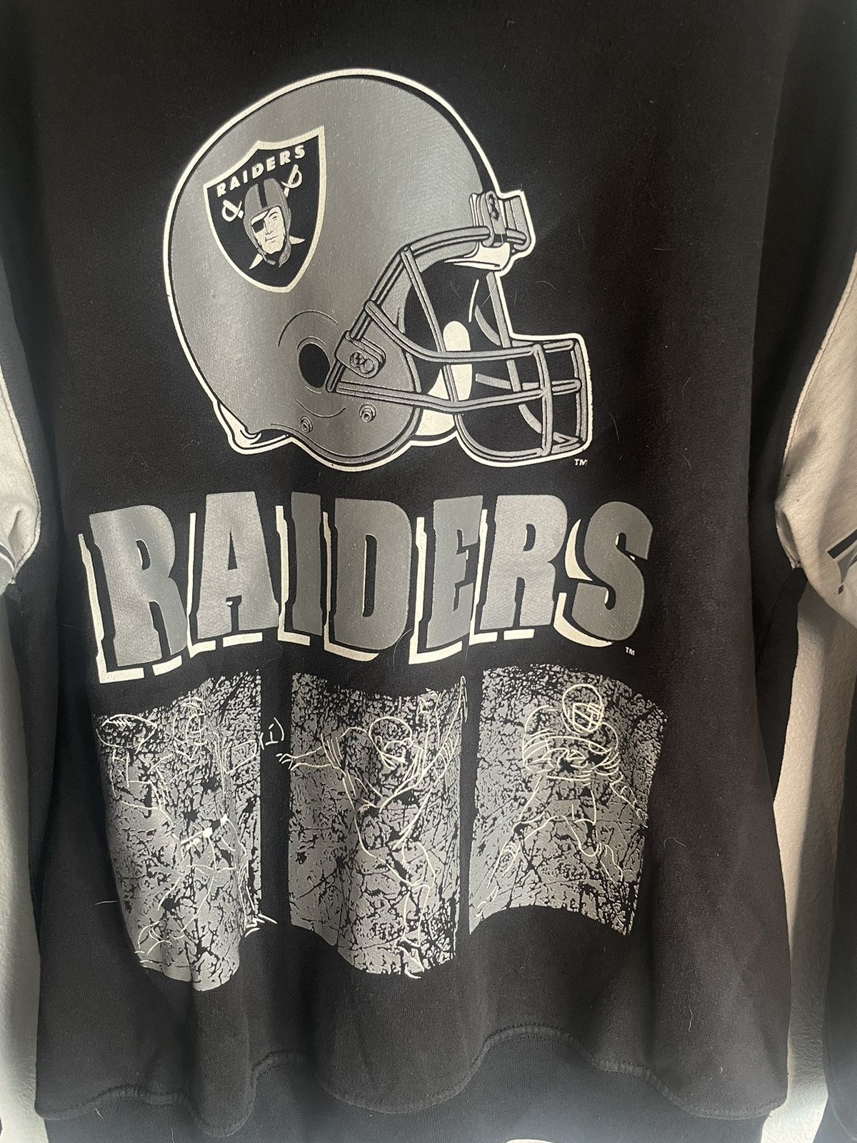 Oakland hot Raiders Vintage NFL 90s Crewneck Sweater Sweatshirt