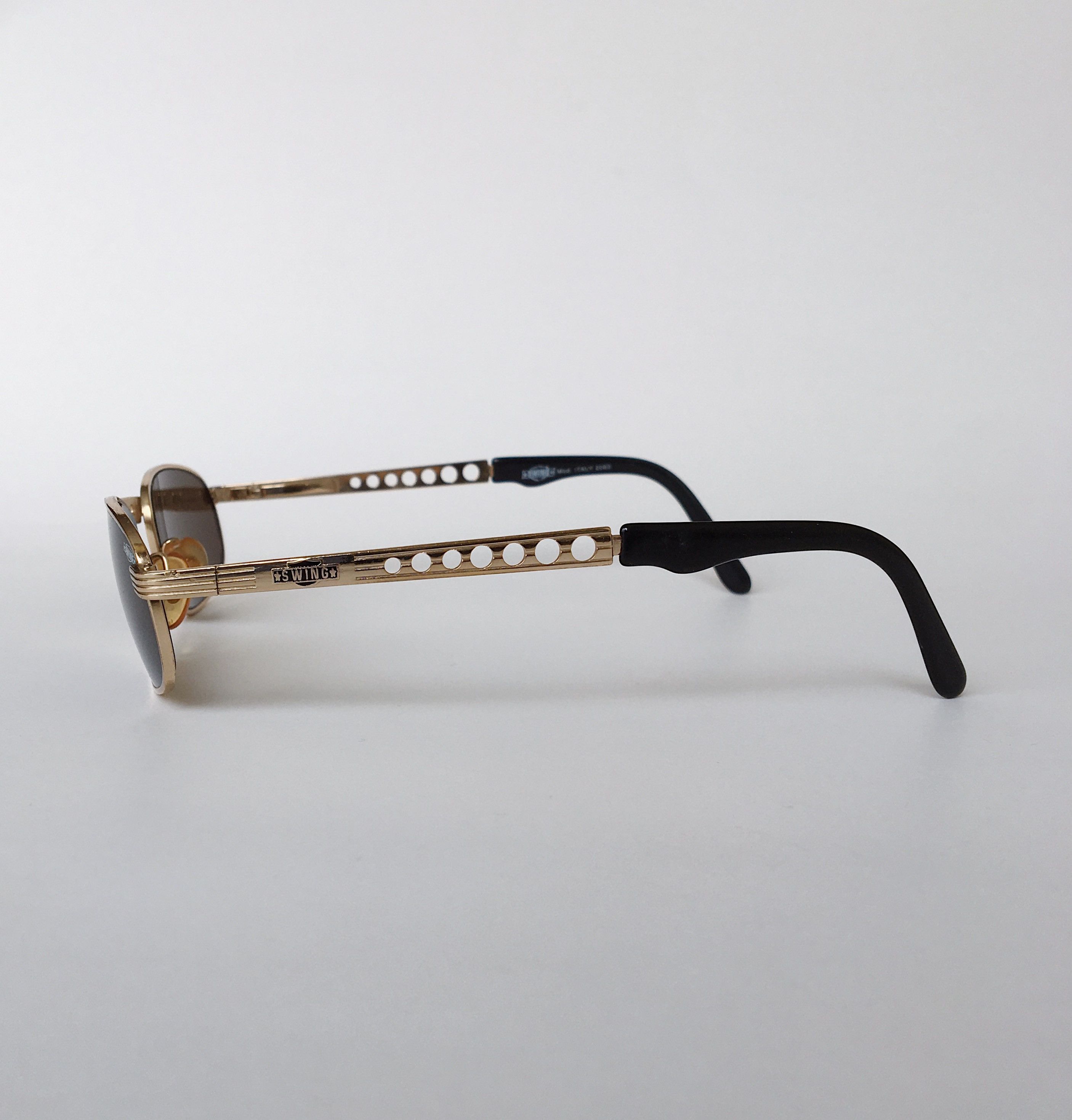 Vintage Swing Vintage Square Sunglasses Gold Frame 90's NOS Size ONE SIZE - 4 Thumbnail