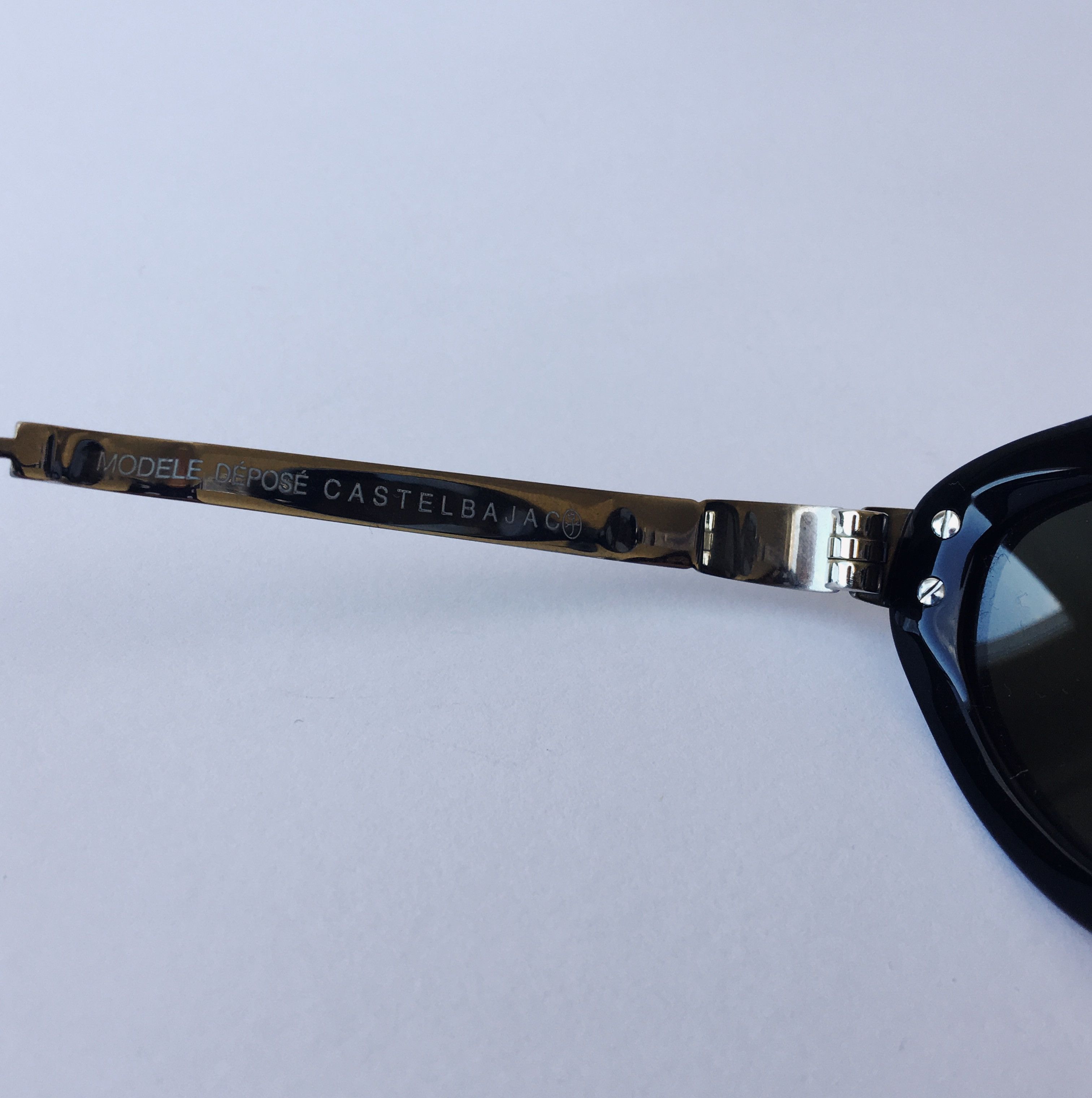 Jean Charles De Castelbajac Castelbajac Vintage Cat Eye Sunglasses Black Silver 90's Size ONE SIZE - 6 Thumbnail