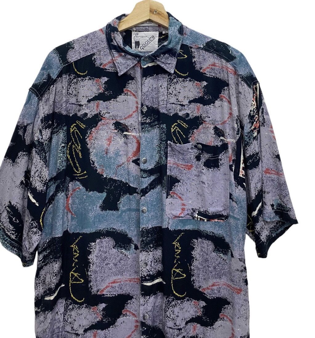 Issey Miyake RARE🔥GOOUCH BAGGY SHOULDER DESIGN RAYON SHIRT HAWAIIAN Size US L / EU 52-54 / 3 - 3 Thumbnail