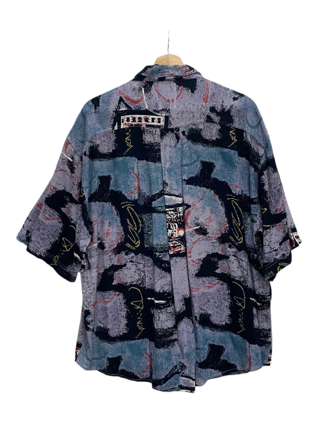 Issey Miyake RARE🔥GOOUCH BAGGY SHOULDER DESIGN RAYON SHIRT HAWAIIAN Size US L / EU 52-54 / 3 - 2 Thumbnail