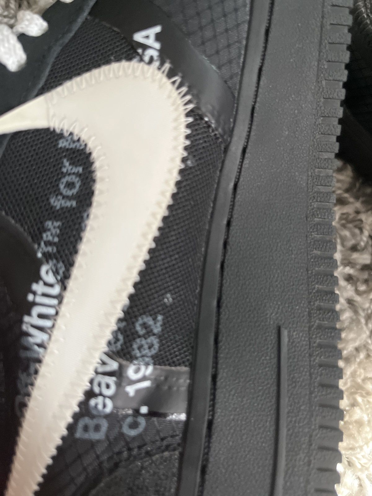 Nike × Off-White OFF-WHITE X Nike Air Force 1 Black Size US 7.5 / EU 40-41 - 9 Thumbnail
