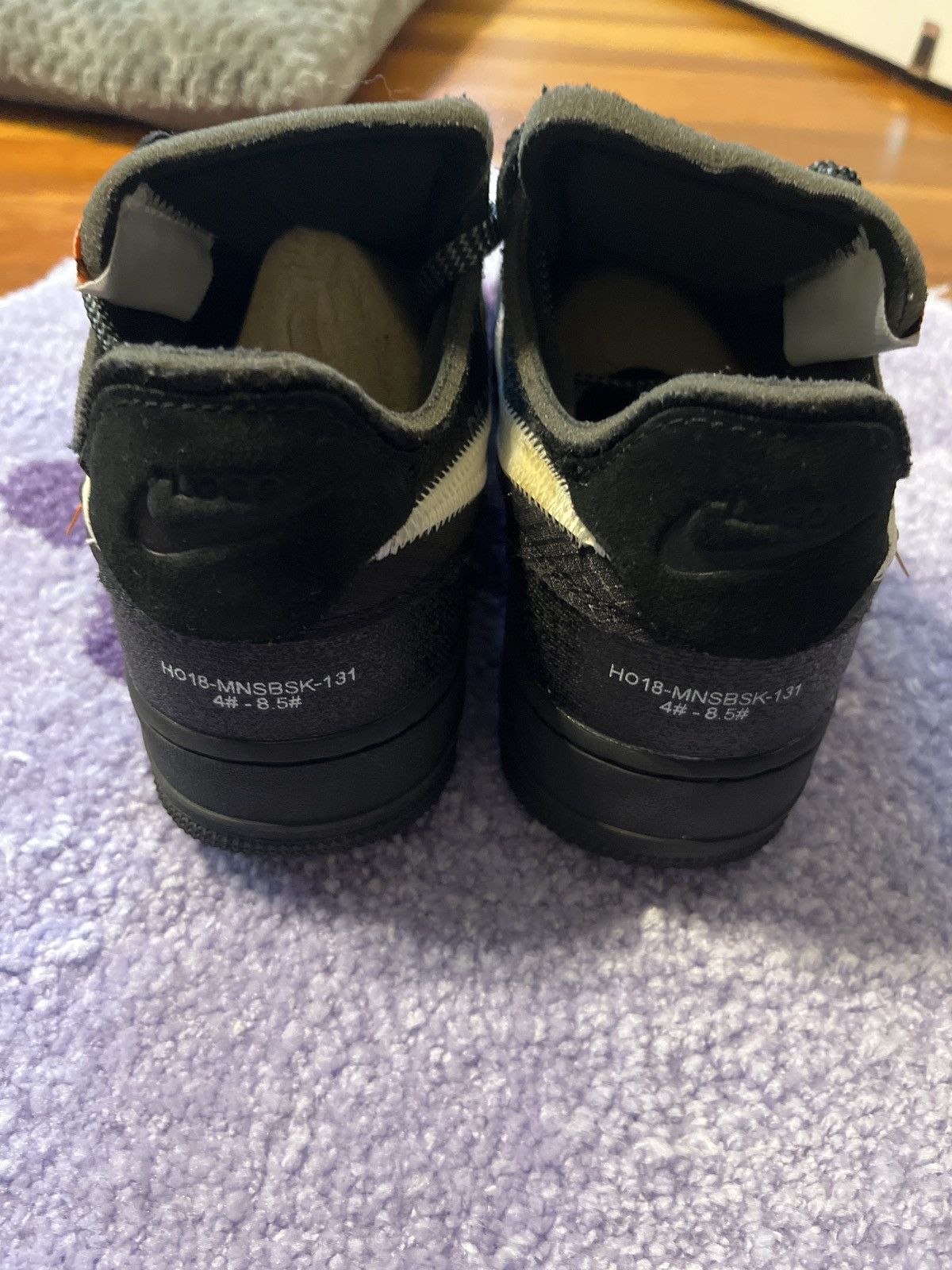 Nike × Off-White OFF-WHITE X Nike Air Force 1 Black Size US 7.5 / EU 40-41 - 4 Thumbnail