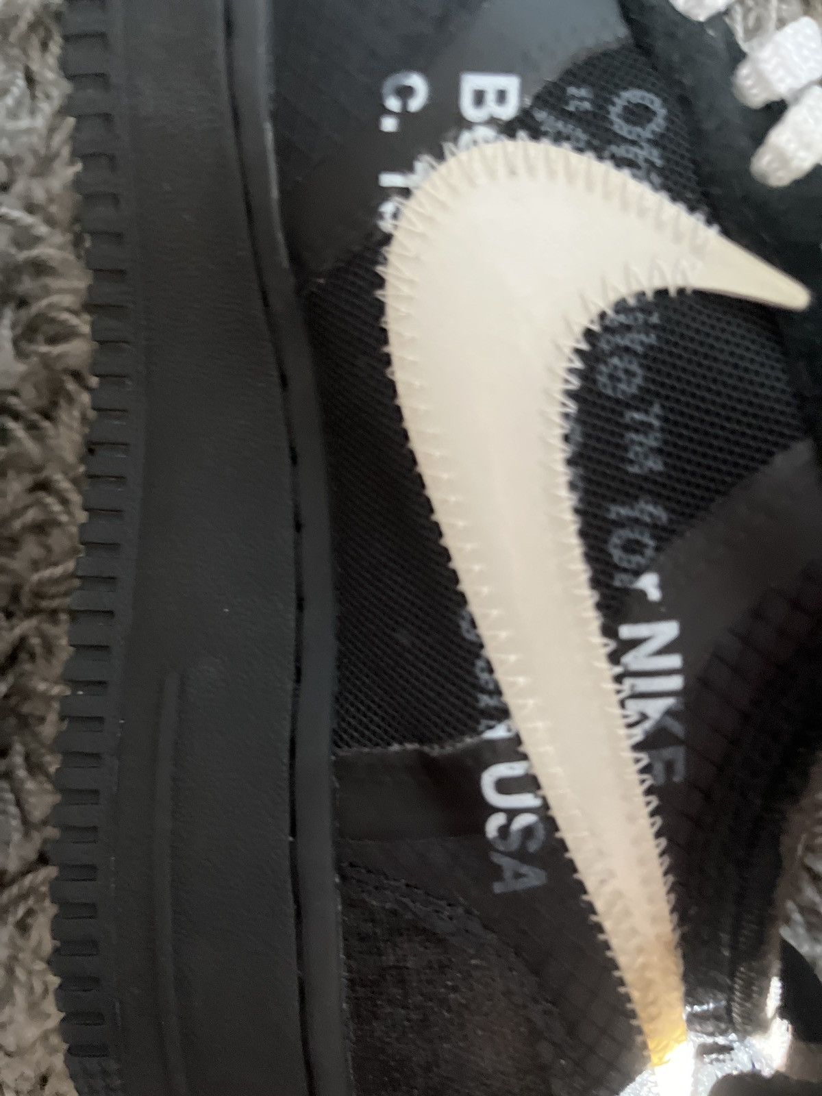 Nike × Off-White OFF-WHITE X Nike Air Force 1 Black Size US 7.5 / EU 40-41 - 10 Thumbnail