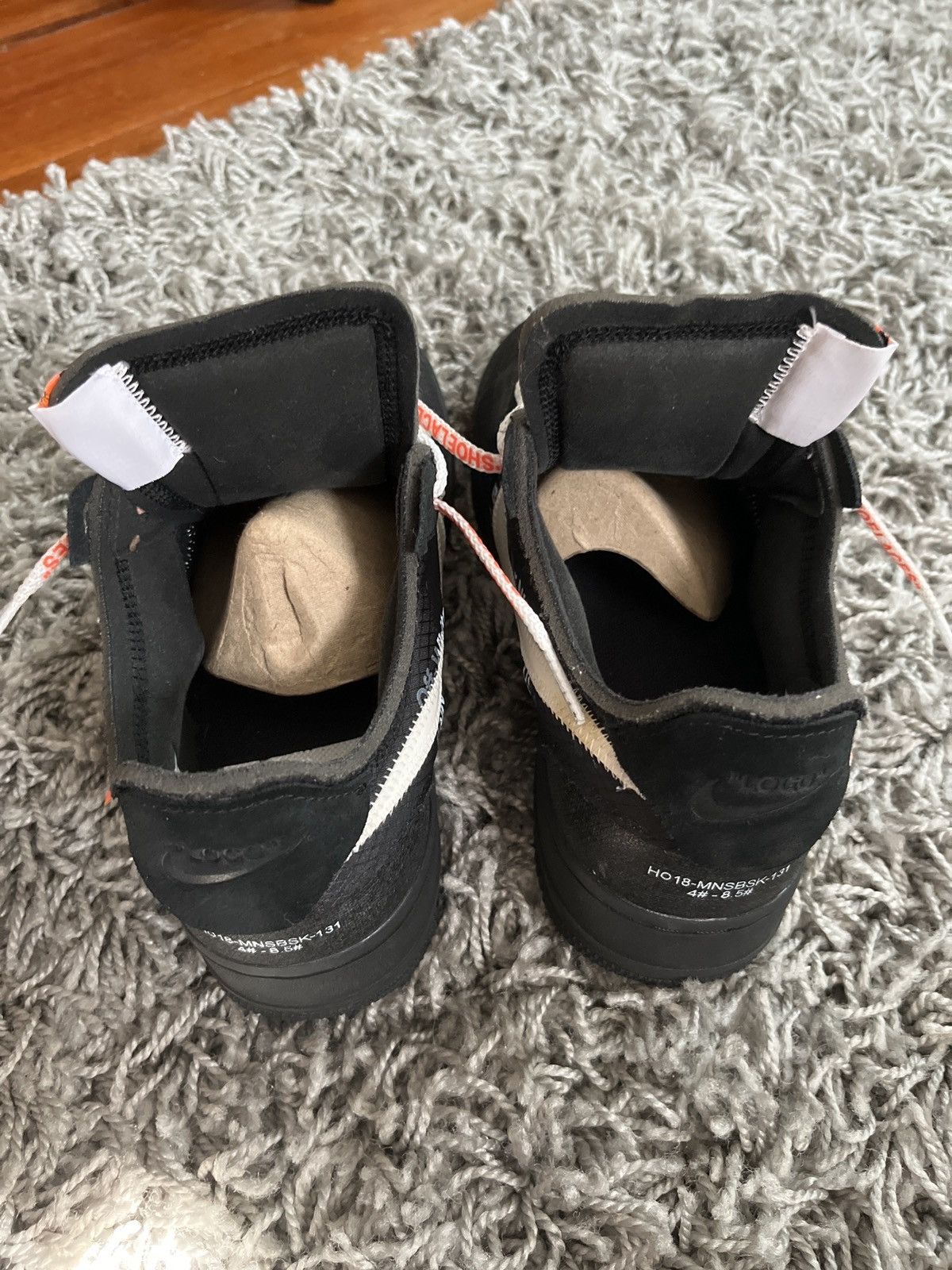 Nike × Off-White OFF-WHITE X Nike Air Force 1 Black Size US 7.5 / EU 40-41 - 6 Thumbnail