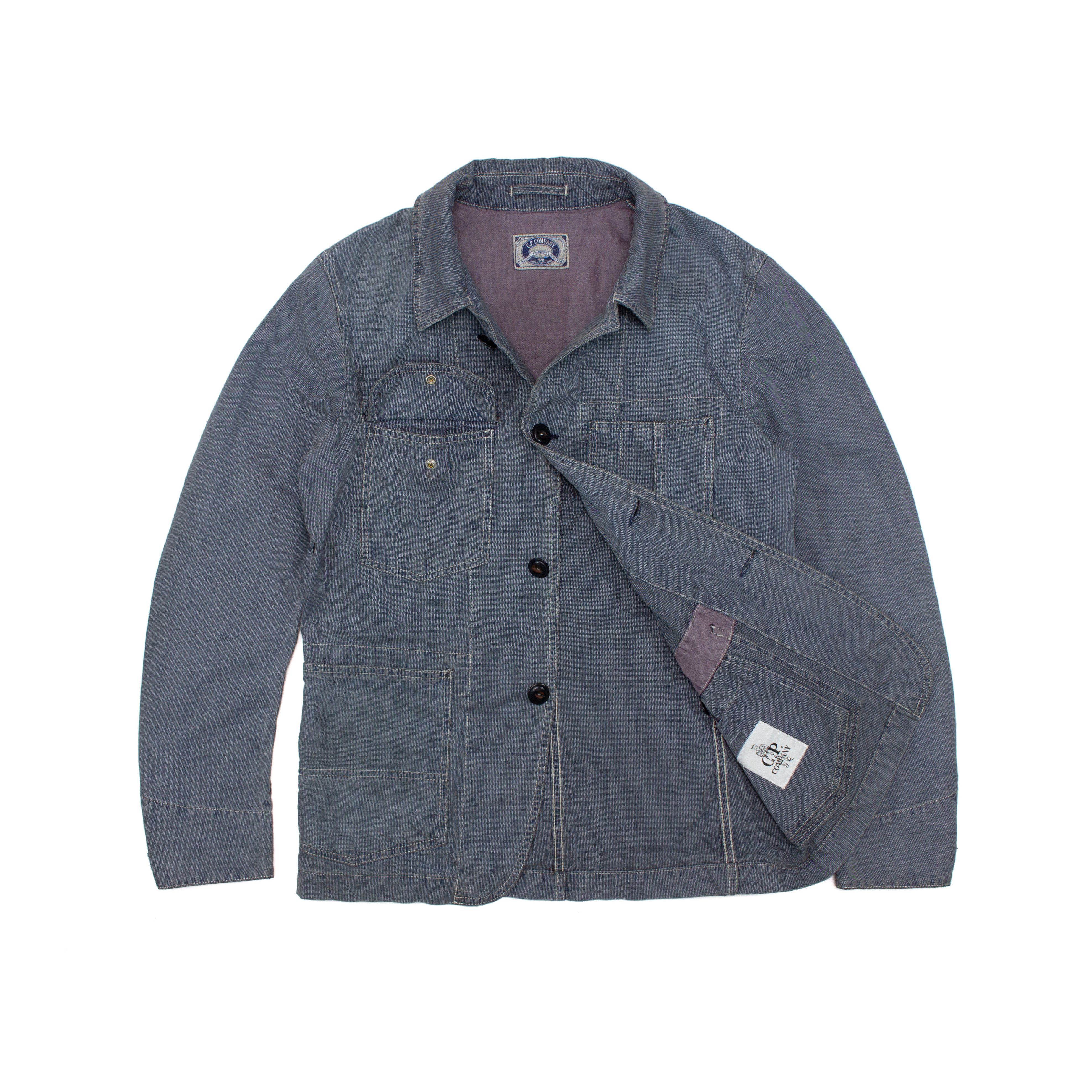 RARE C.P Company Work Field Jacket In Blue Denim