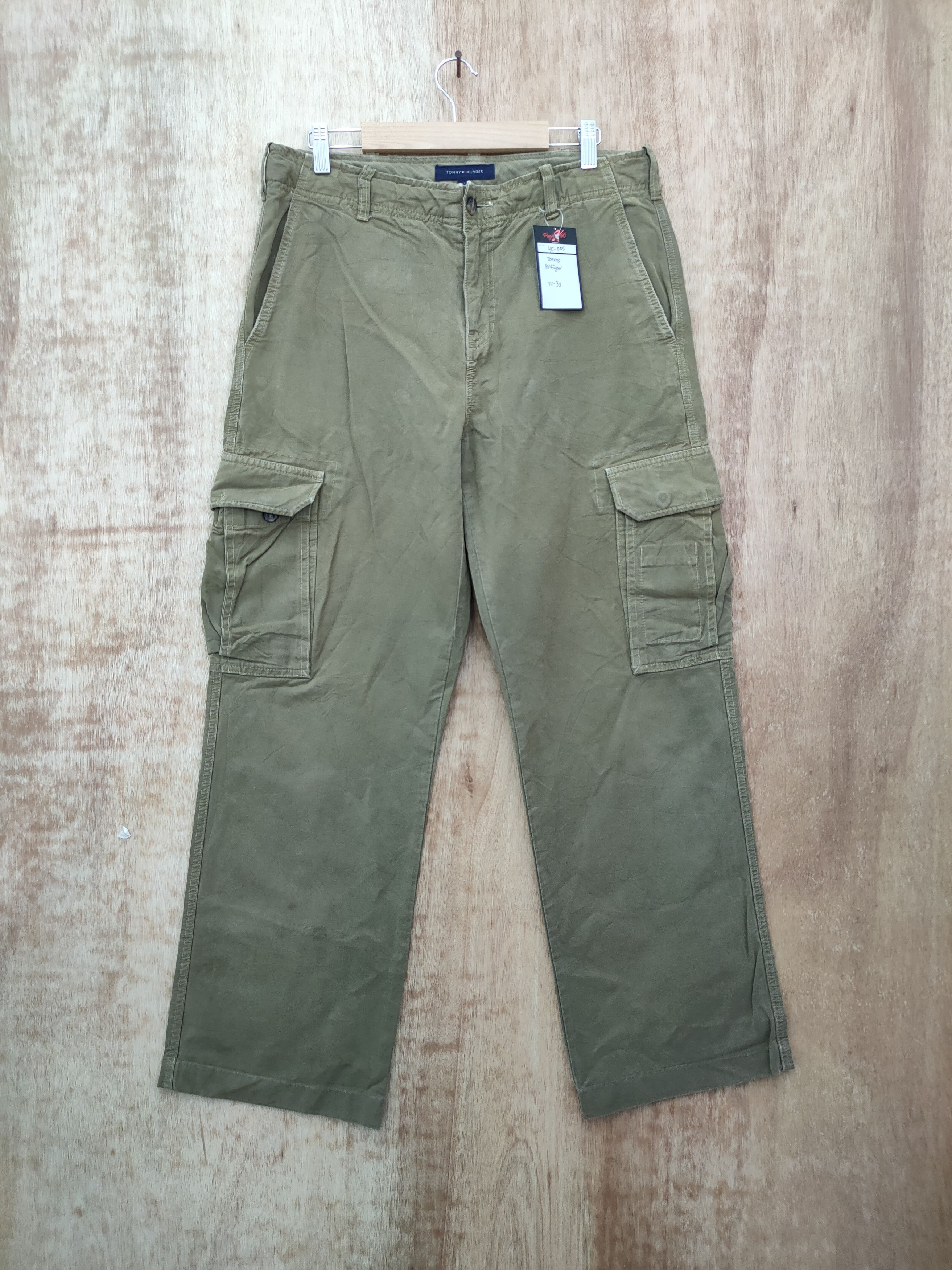 Tommy Hilfiger DL Tommy Hilfiger green multipocket cargo pants #46-005 Size US 32 / EU 48 - 1 Thumbnail