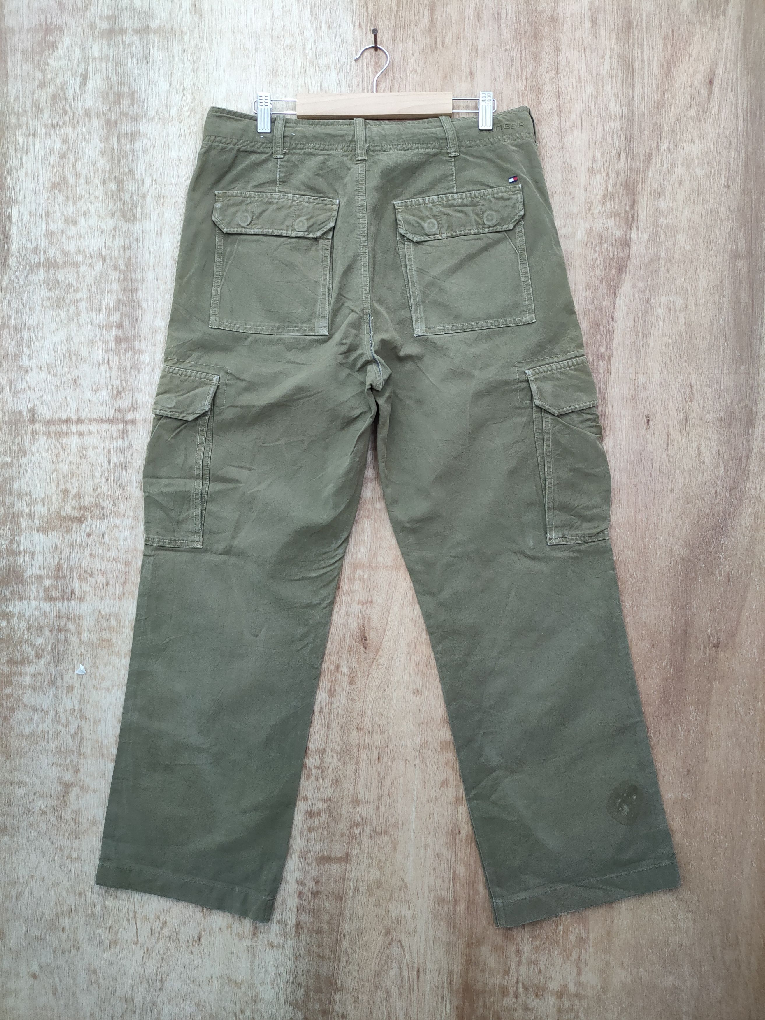 Tommy Hilfiger DL Tommy Hilfiger green multipocket cargo pants #46-005 Size US 32 / EU 48 - 6 Thumbnail