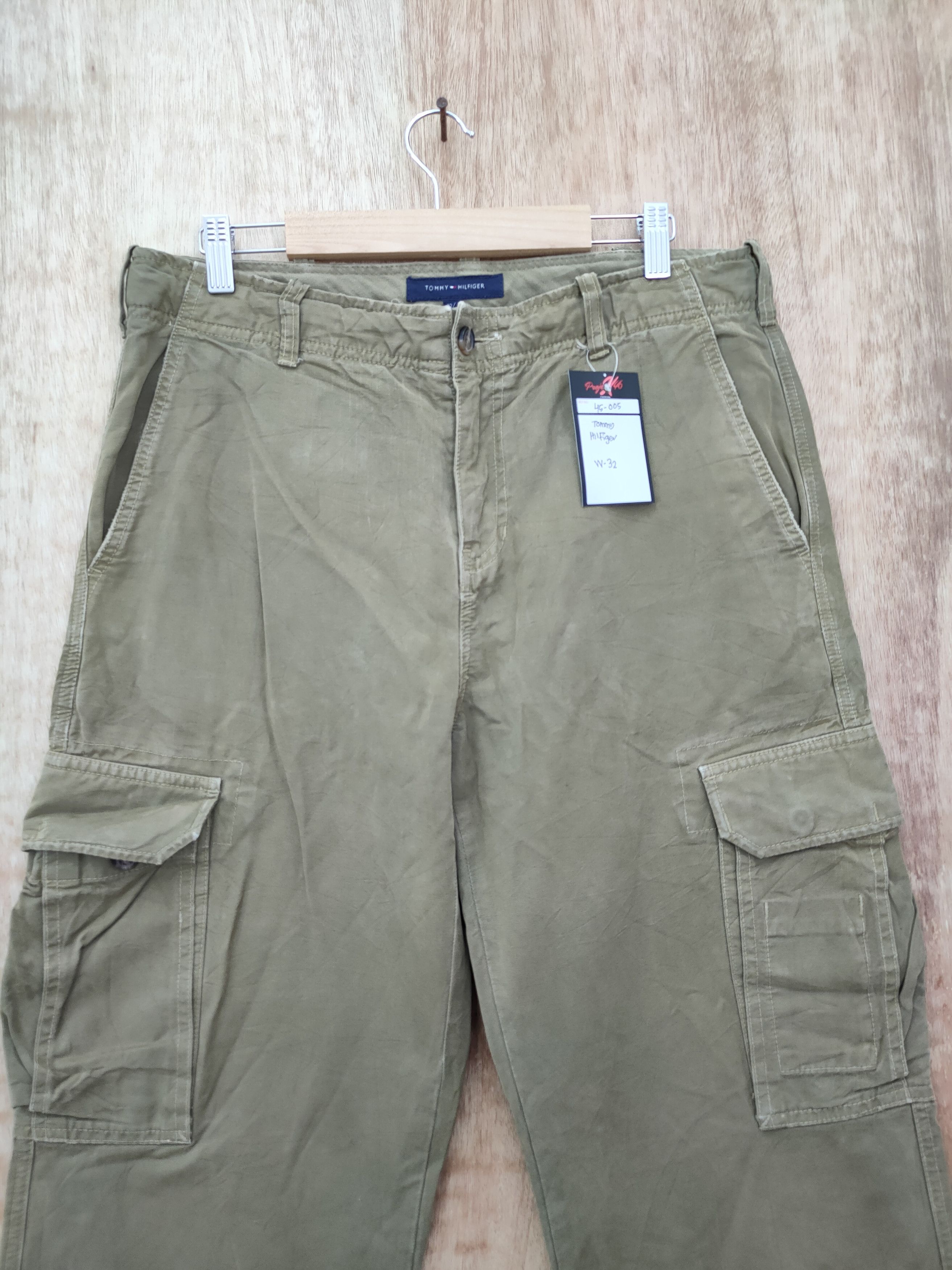 Tommy Hilfiger DL Tommy Hilfiger green multipocket cargo pants #46-005 Size US 32 / EU 48 - 3 Thumbnail