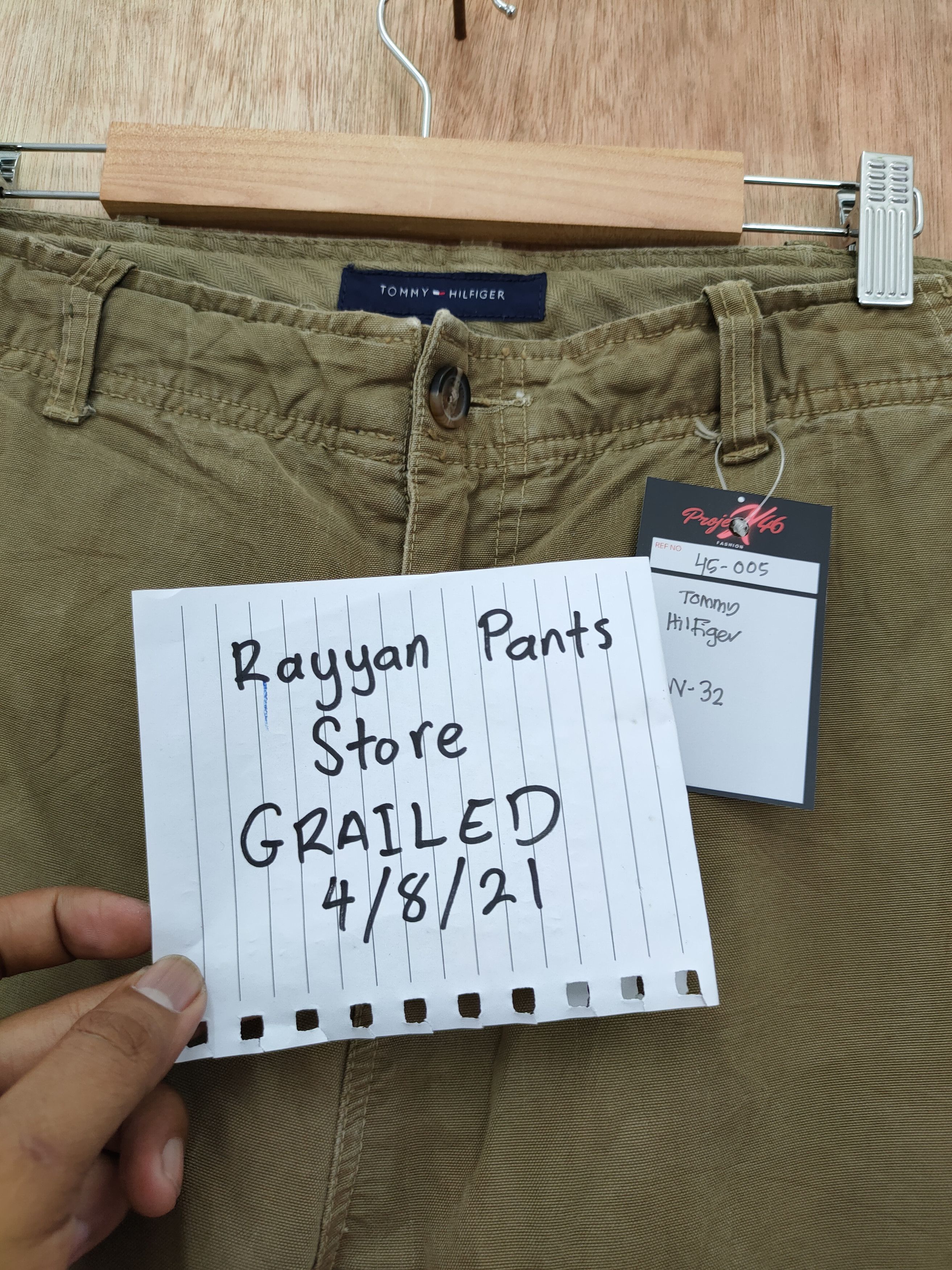 Tommy Hilfiger DL Tommy Hilfiger green multipocket cargo pants #46-005 Size US 32 / EU 48 - 5 Thumbnail