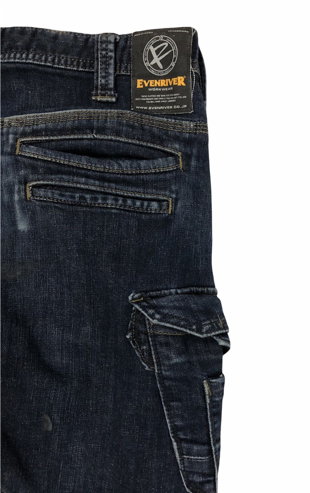 Japanese Brand Even River Side Pockets Denim Jeans EVENRIVER WORKWEAR Size US 33 - 12 Thumbnail
