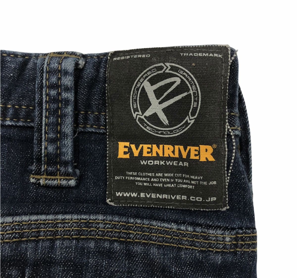 Japanese Brand Even River Side Pockets Denim Jeans EVENRIVER WORKWEAR Size US 33 - 13 Thumbnail