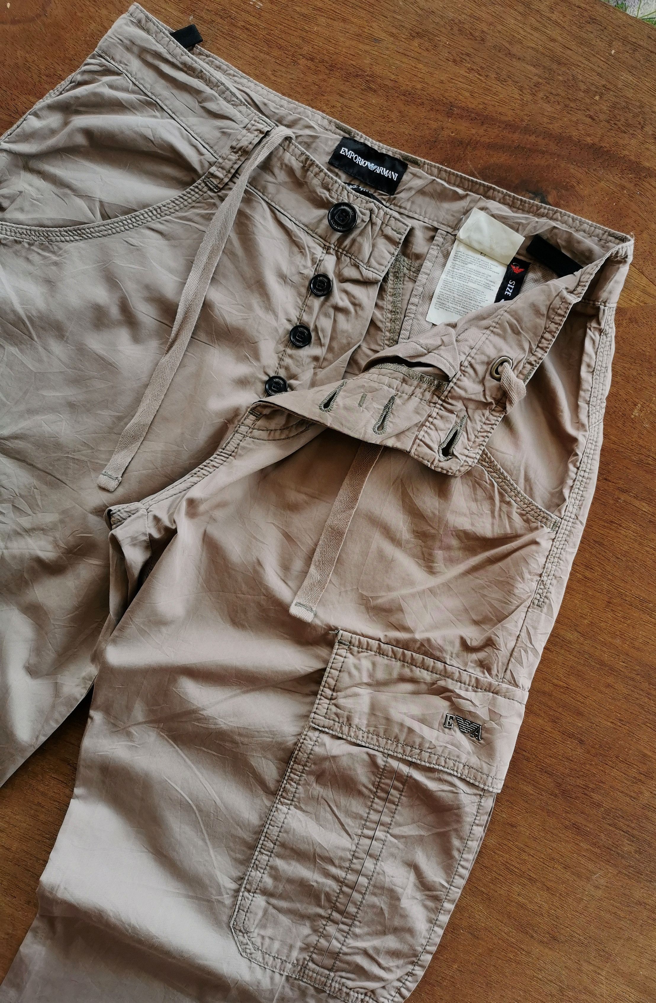 Armani Emporio Armani Brad Easy Fit Cargo Pants Size US 30 / EU 46 - 5 Thumbnail