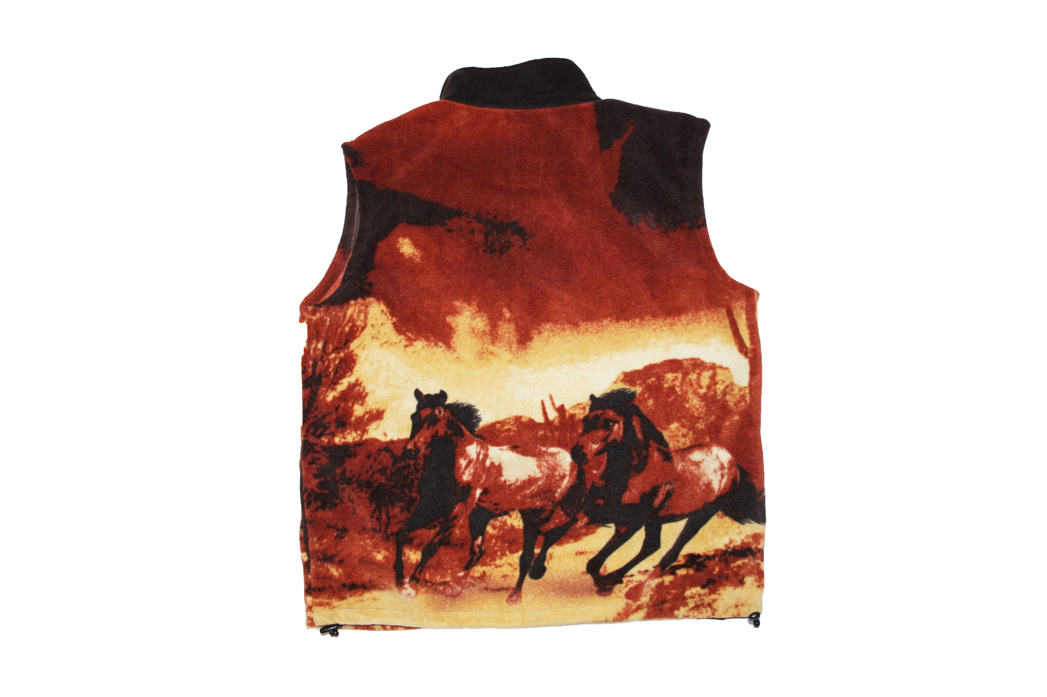 Vintage vest Graphic Horses Size US XXL / EU 58 / 5 - 2 Thumbnail