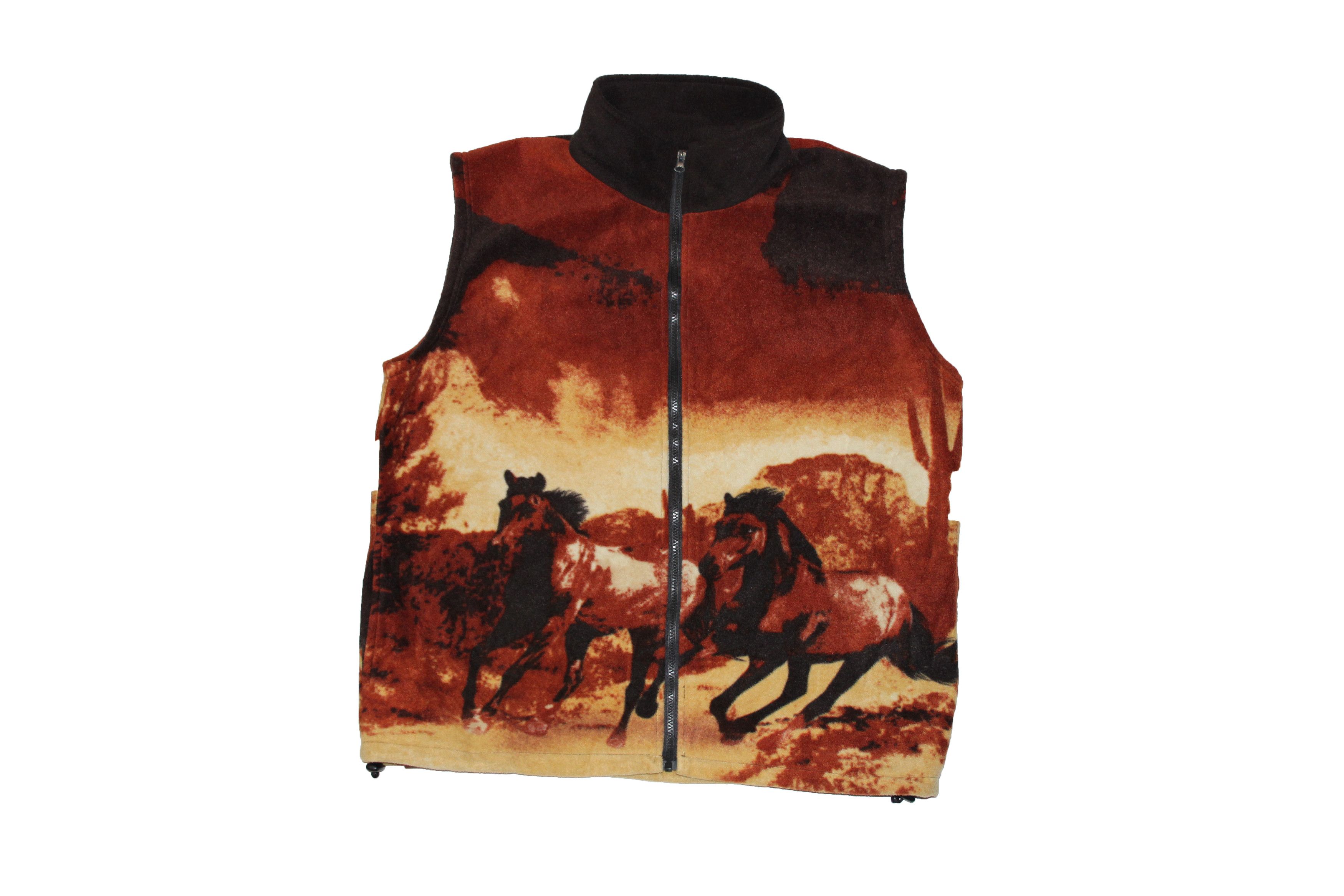 Vintage vest Graphic Horses Size US XXL / EU 58 / 5 - 1 Thumbnail