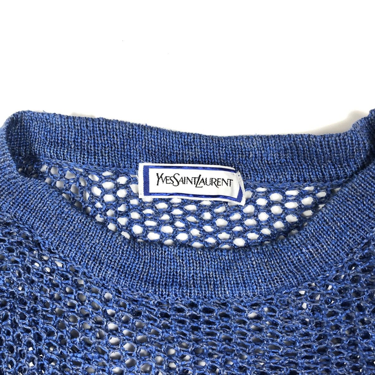 Designer × Vintage × Yves Saint Laurent Unisex Vintage YSL mesh sweatshirt long sleeve Size US M / EU 48-50 / 2 - 2 Thumbnail
