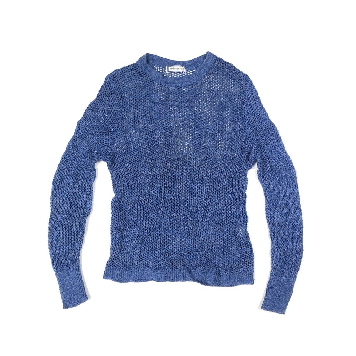 Designer × Vintage × Yves Saint Laurent Unisex Vintage YSL mesh sweatshirt long sleeve Size US M / EU 48-50 / 2 - 1 Thumbnail