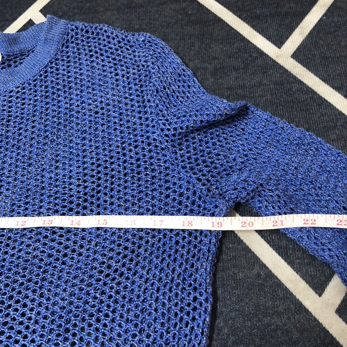Designer × Vintage × Yves Saint Laurent Unisex Vintage YSL mesh sweatshirt long sleeve Size US M / EU 48-50 / 2 - 7 Thumbnail