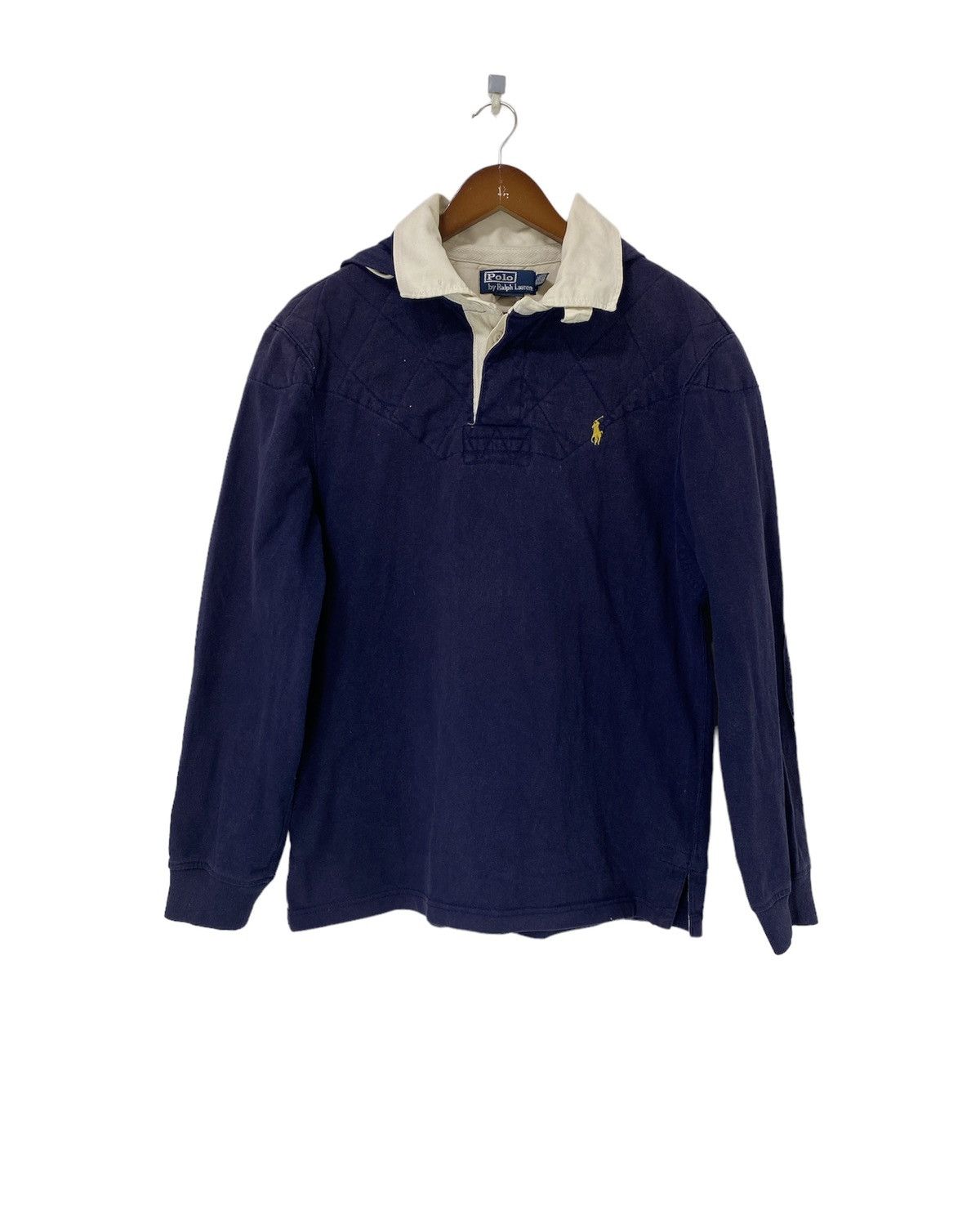 Polo Ralph Lauren VTG Polo Ralph Lauren PoloRugby Shirt With Attachable Hoodie Size US L / EU 52-54 / 3 - 1 Thumbnail