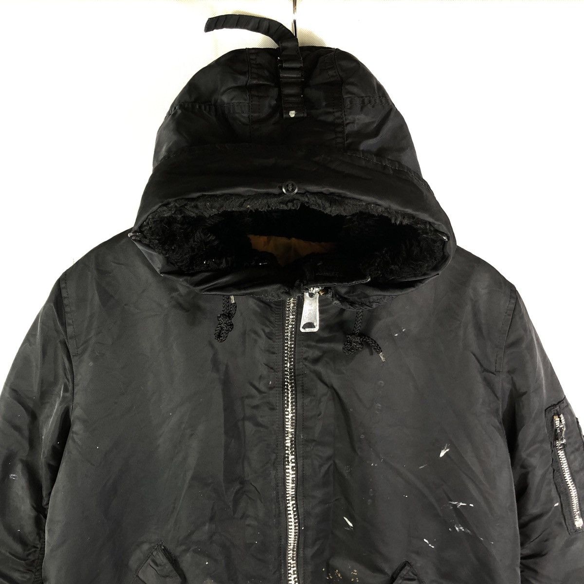 Alpha Industries Vintage Alpha Industries Sherpa Hoodie Bomber Flight Jacket Size US L / EU 52-54 / 3 - 4 Thumbnail