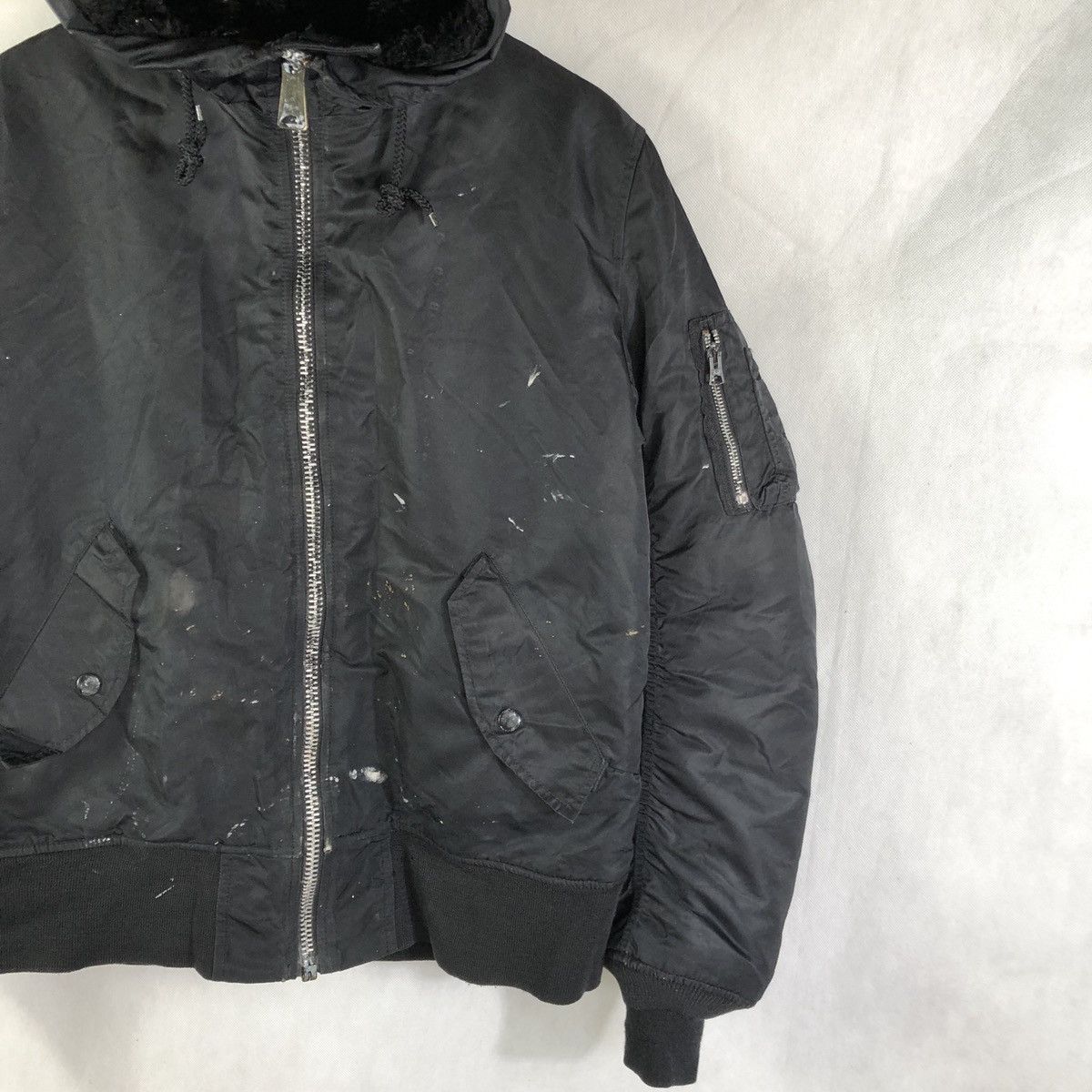 Alpha Industries Vintage Alpha Industries Sherpa Hoodie Bomber Flight Jacket Size US L / EU 52-54 / 3 - 5 Thumbnail