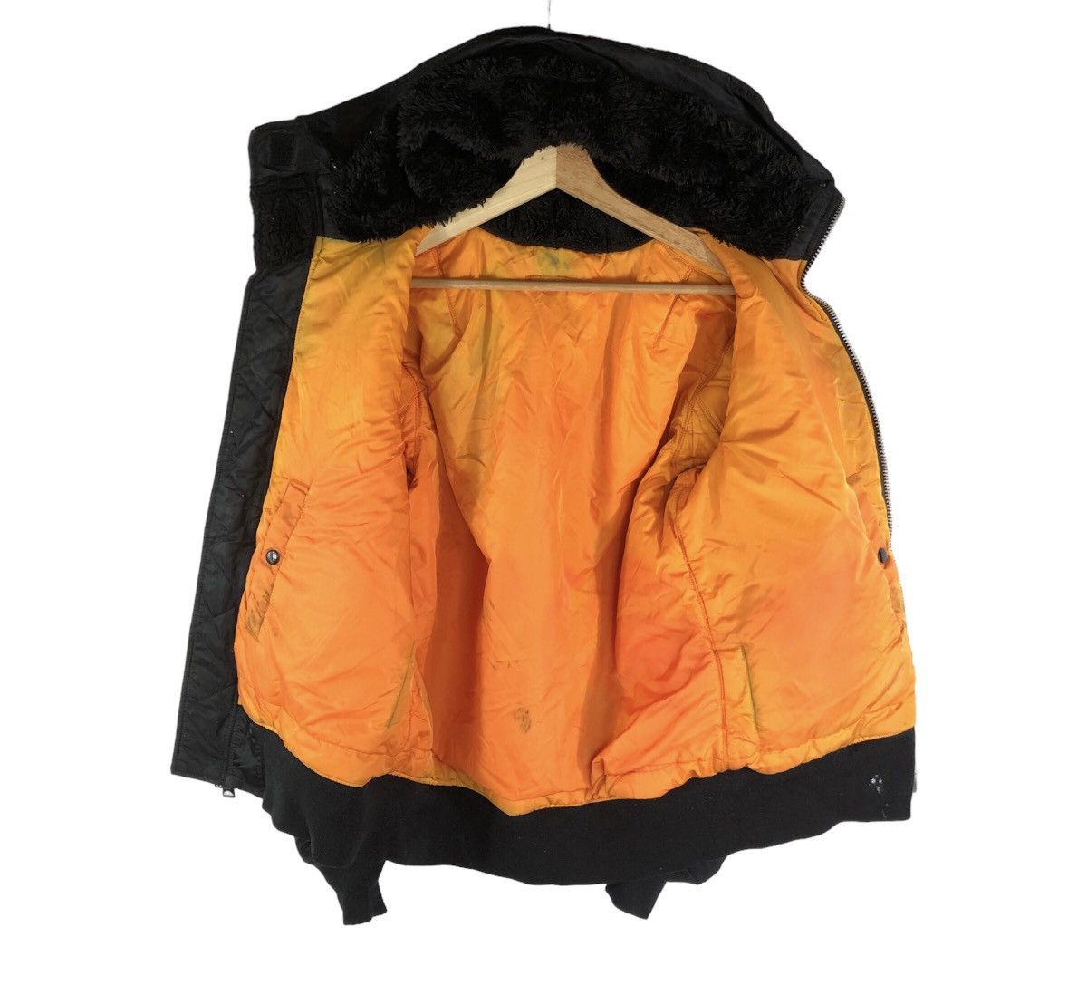 Alpha Industries Vintage Alpha Industries Sherpa Hoodie Bomber Flight Jacket Size US L / EU 52-54 / 3 - 3 Thumbnail
