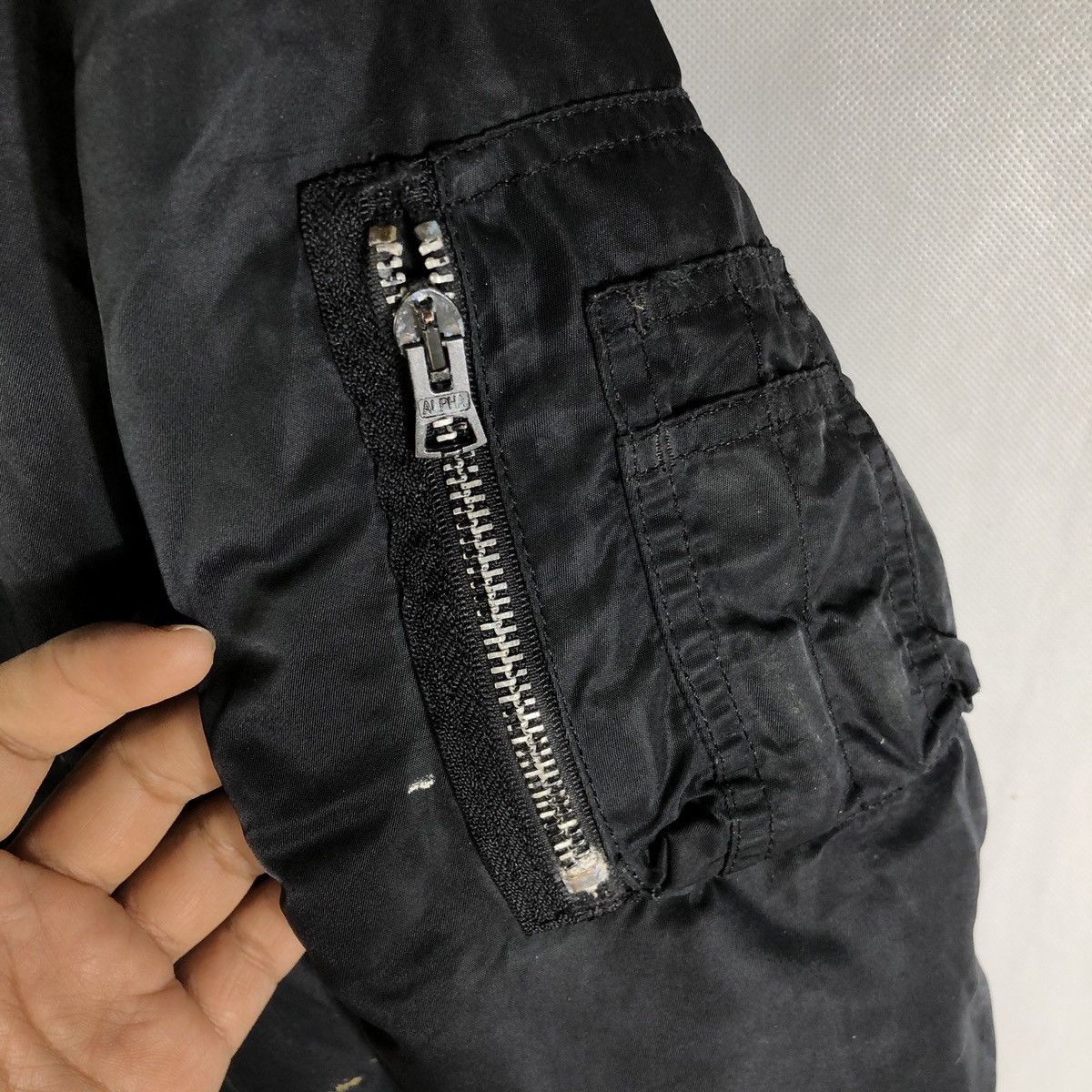 Alpha Industries Vintage Alpha Industries Sherpa Hoodie Bomber Flight Jacket Size US L / EU 52-54 / 3 - 8 Thumbnail