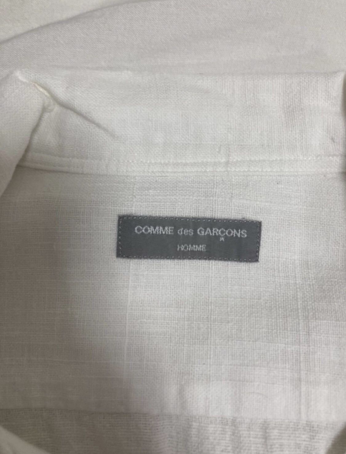 Comme des Garcons Comme des Garcons Homme AD2001 Split Logo Shirt White Size US M / EU 48-50 / 2 - 3 Thumbnail