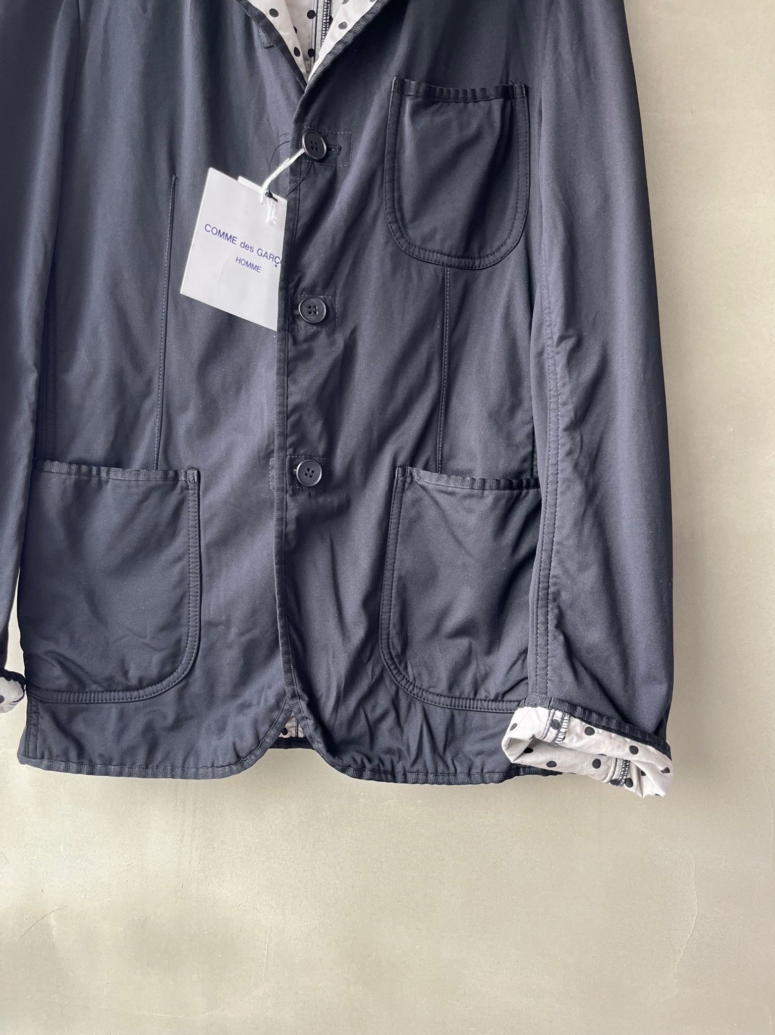 Comme des Garcons Homme Comme des Garcons Homme 3 Buttons Jacket Polka Dot Lined Size US XS / EU 42 / 0 - 7 Thumbnail