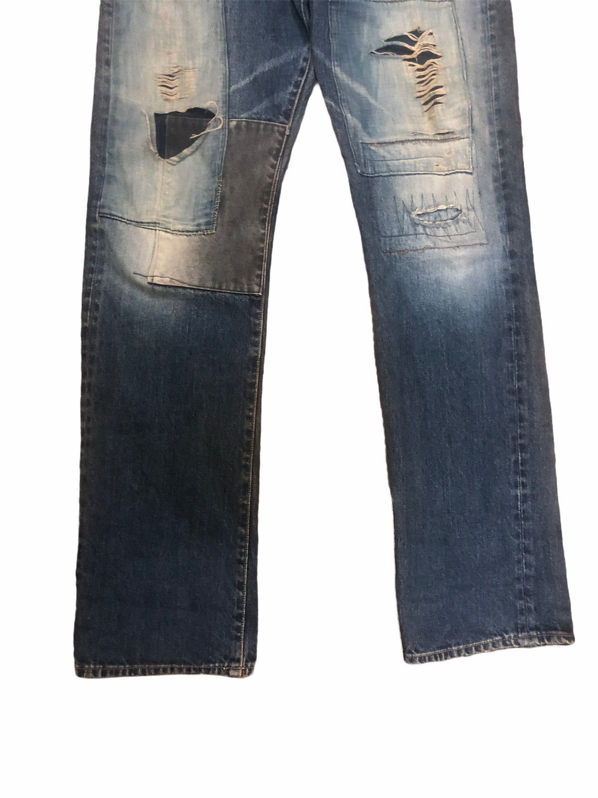 Blue Blue Japan 🎌 Archival HR Market X Blue Blue Japan patchwork jeans Size US 30 / EU 46 - 4 Thumbnail