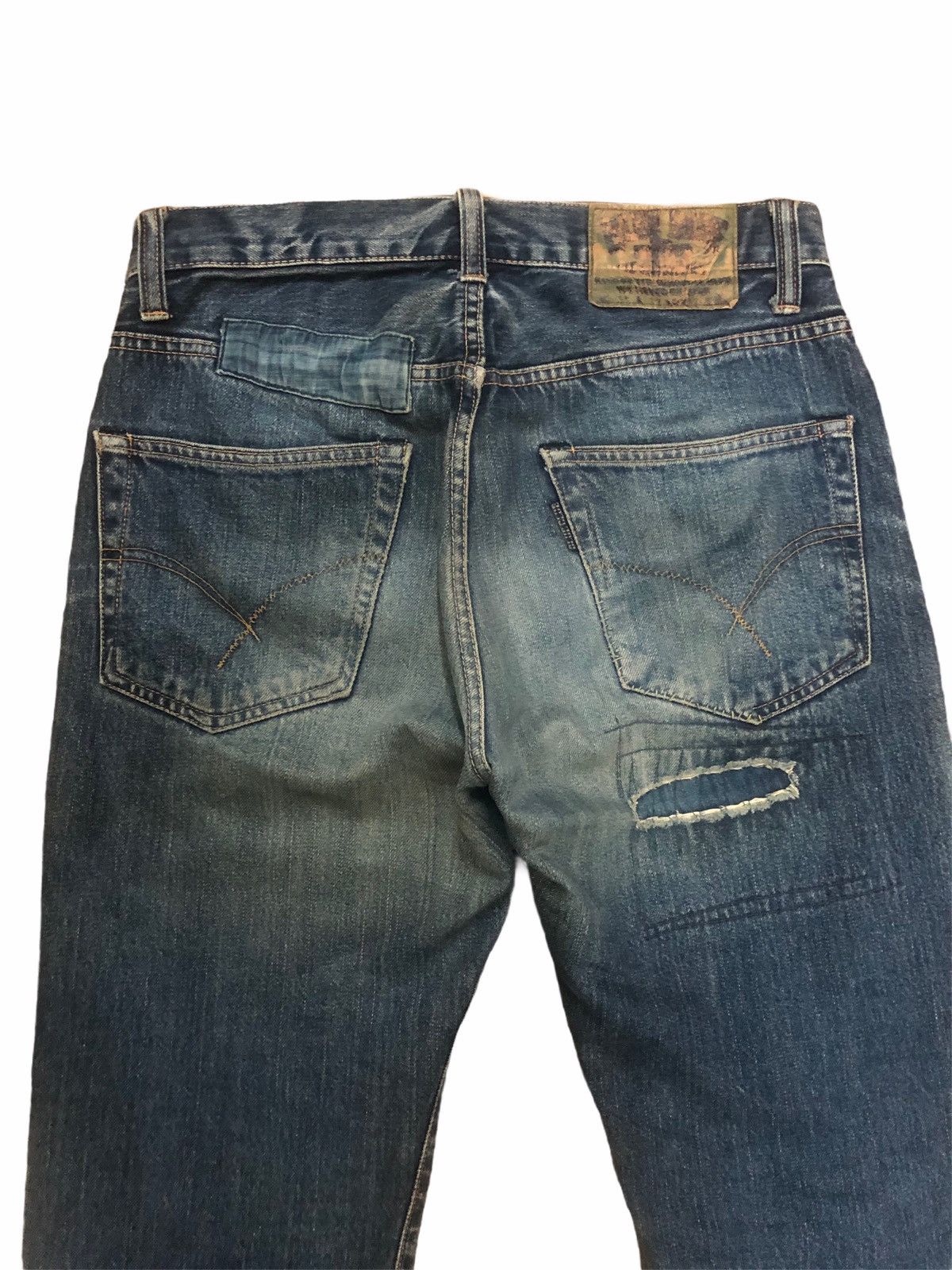 Blue Blue Japan 🎌 Archival HR Market X Blue Blue Japan patchwork jeans Size US 30 / EU 46 - 5 Thumbnail