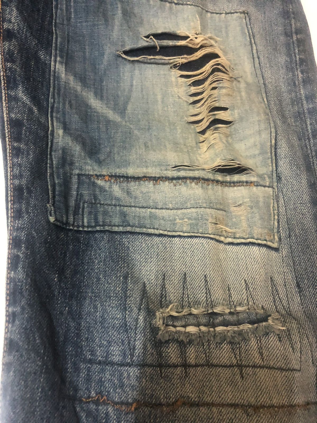 Blue Blue Japan 🎌 Archival HR Market X Blue Blue Japan patchwork jeans Size US 30 / EU 46 - 12 Thumbnail
